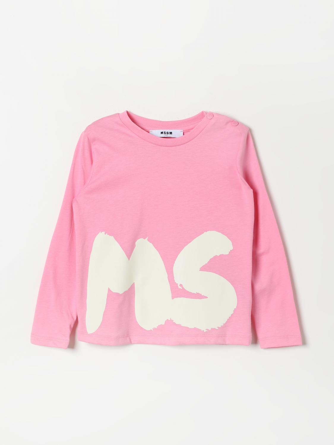 Shop Msgm T-shirt  Kids Kids Color Pink