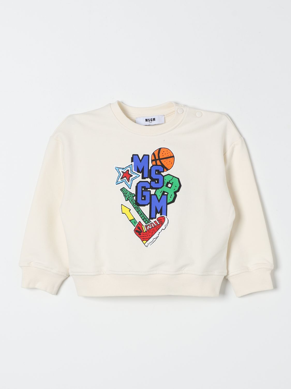 Shop Msgm Sweater  Kids Kids Color Beige