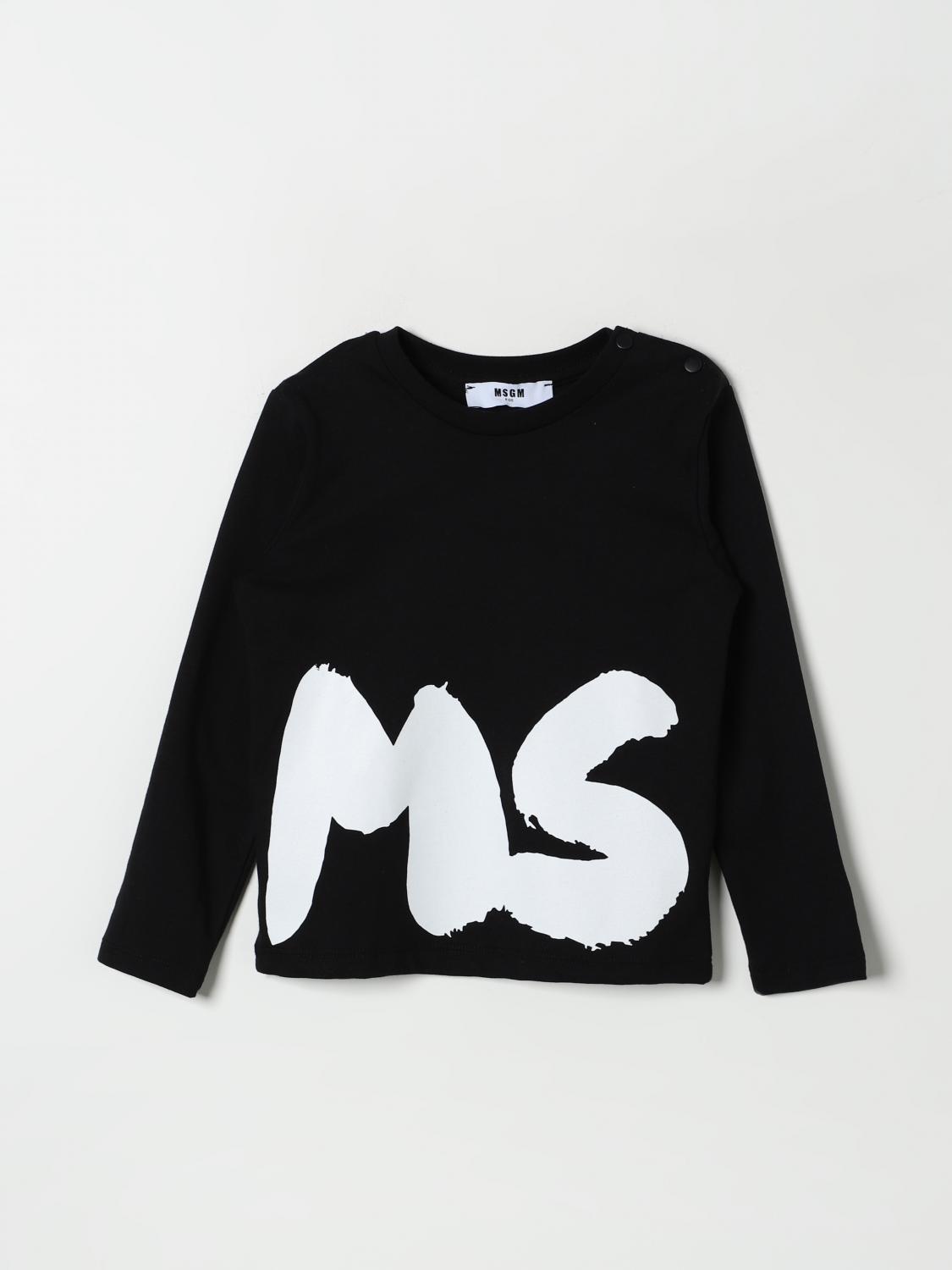 Shop Msgm T-shirt  Kids Kids Color Black