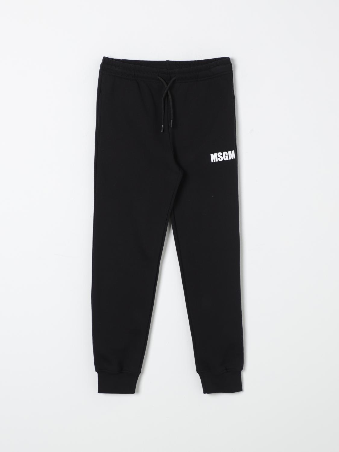 Shop Msgm Pants  Kids Kids Color Black In Schwarz