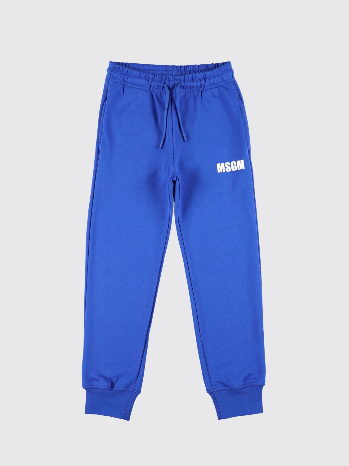 Shop Msgm Pants  Kids Kids Color Blue In Blau