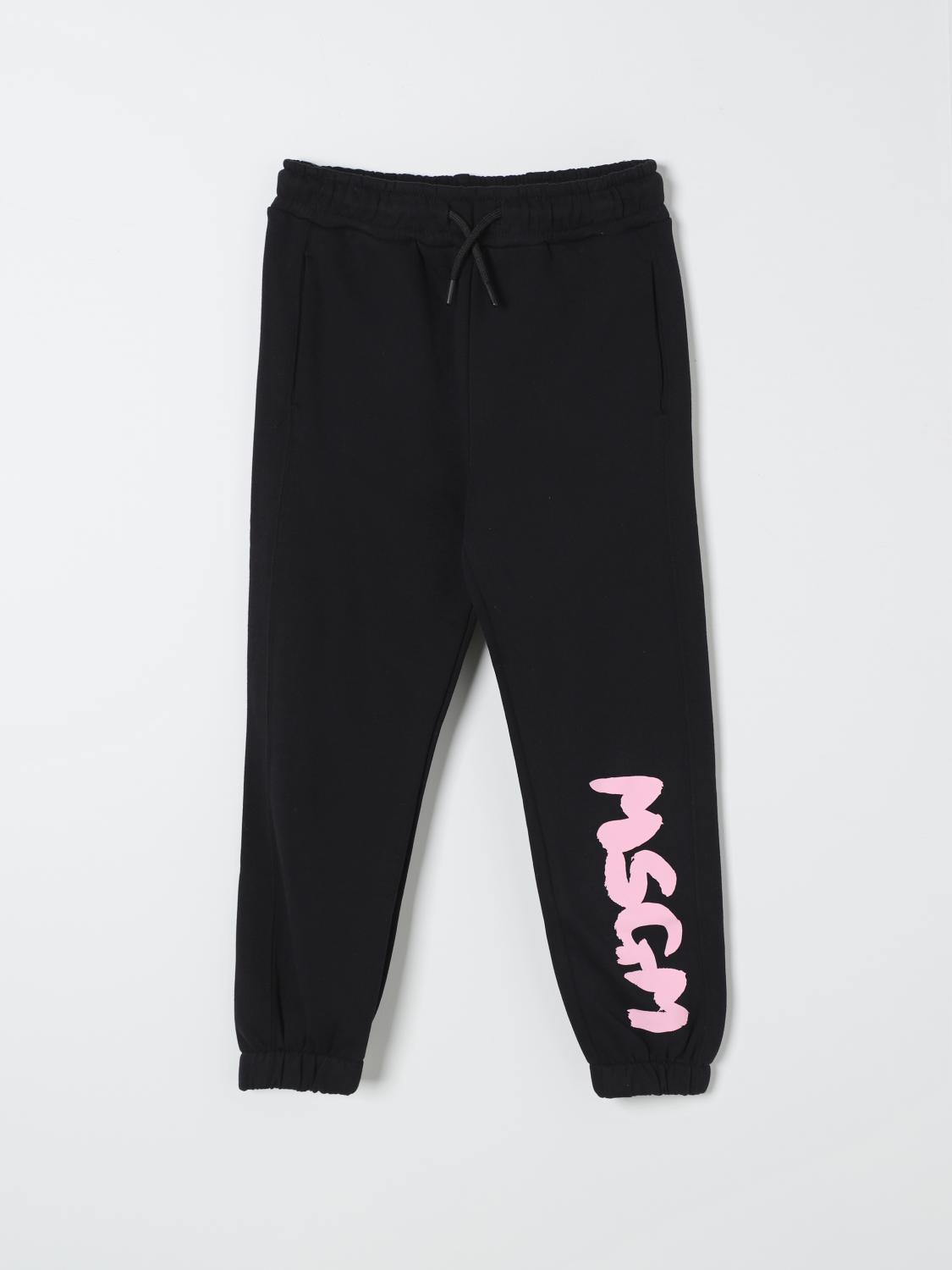 Msgm Pants Kids Kids Color Black 1 In Schwarz 1
