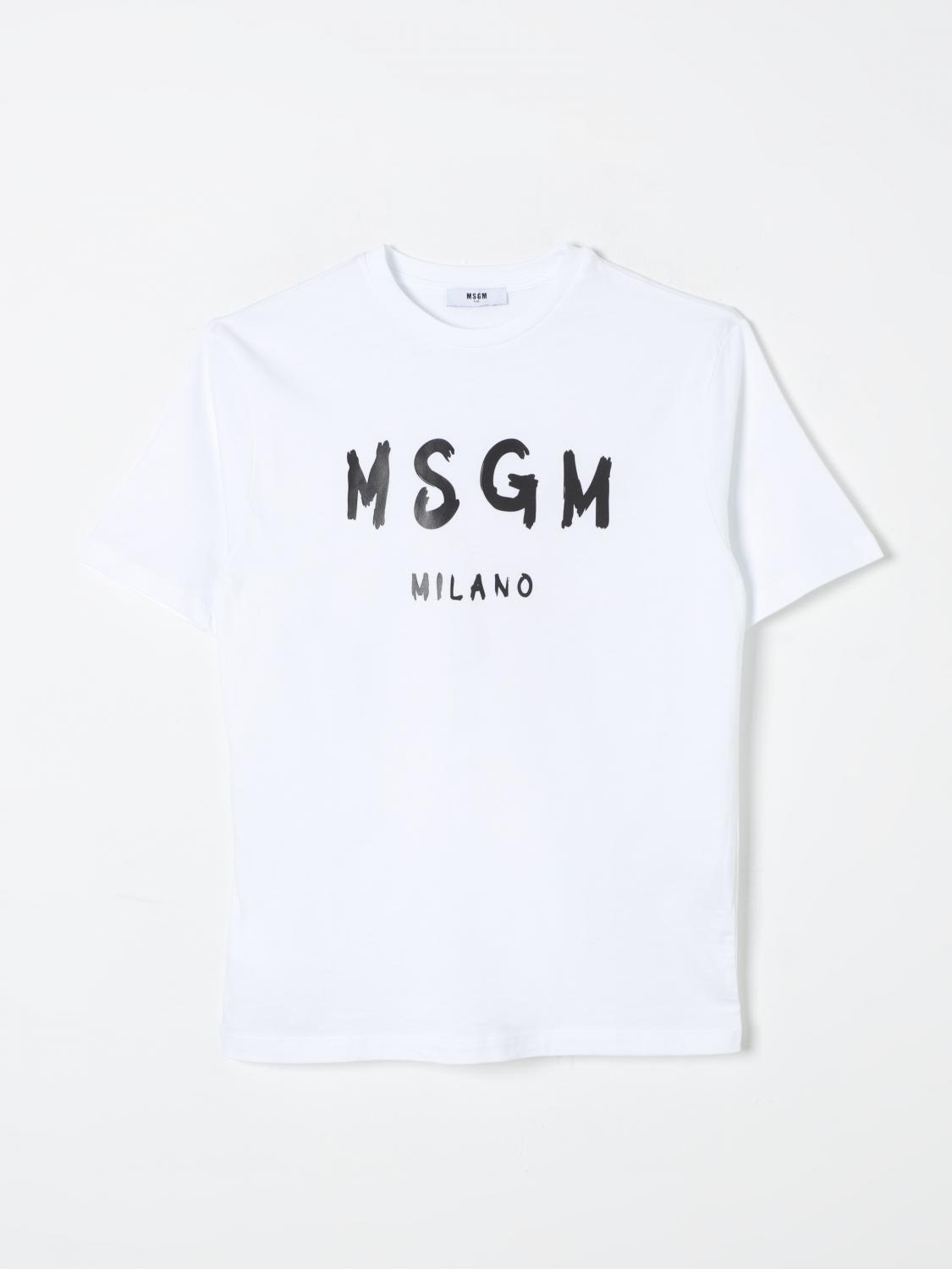 Shop Msgm T-shirt  Kids Kids Color White