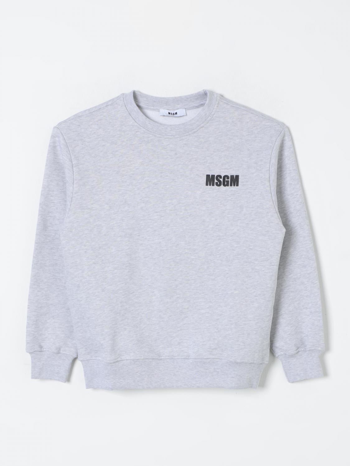 Shop Msgm Sweater  Kids Kids Color Grey In Grau