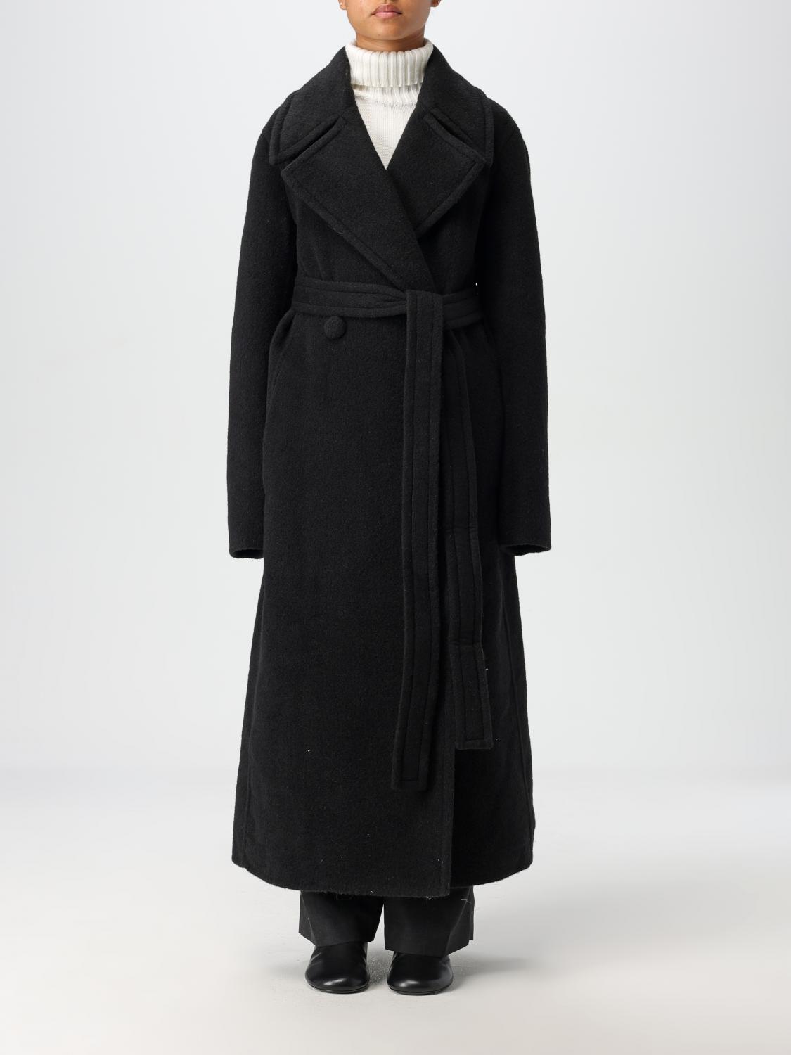 Shop Jil Sander Coat  Woman Color Black In Schwarz