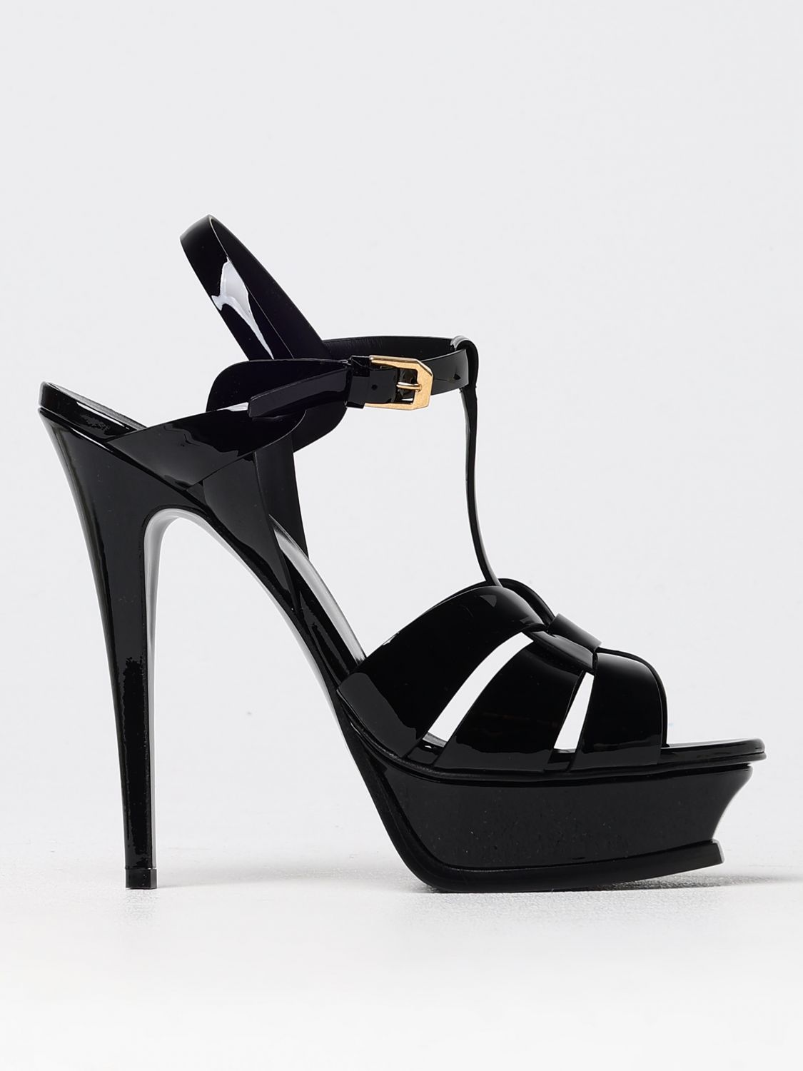 Shop Saint Laurent Heeled Sandals  Woman Color Black In Schwarz