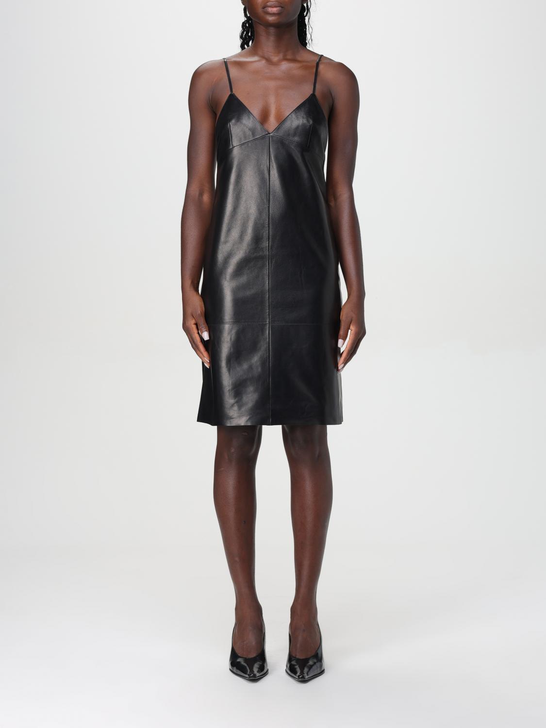 Shop Saint Laurent Dress Woman In Schwarz