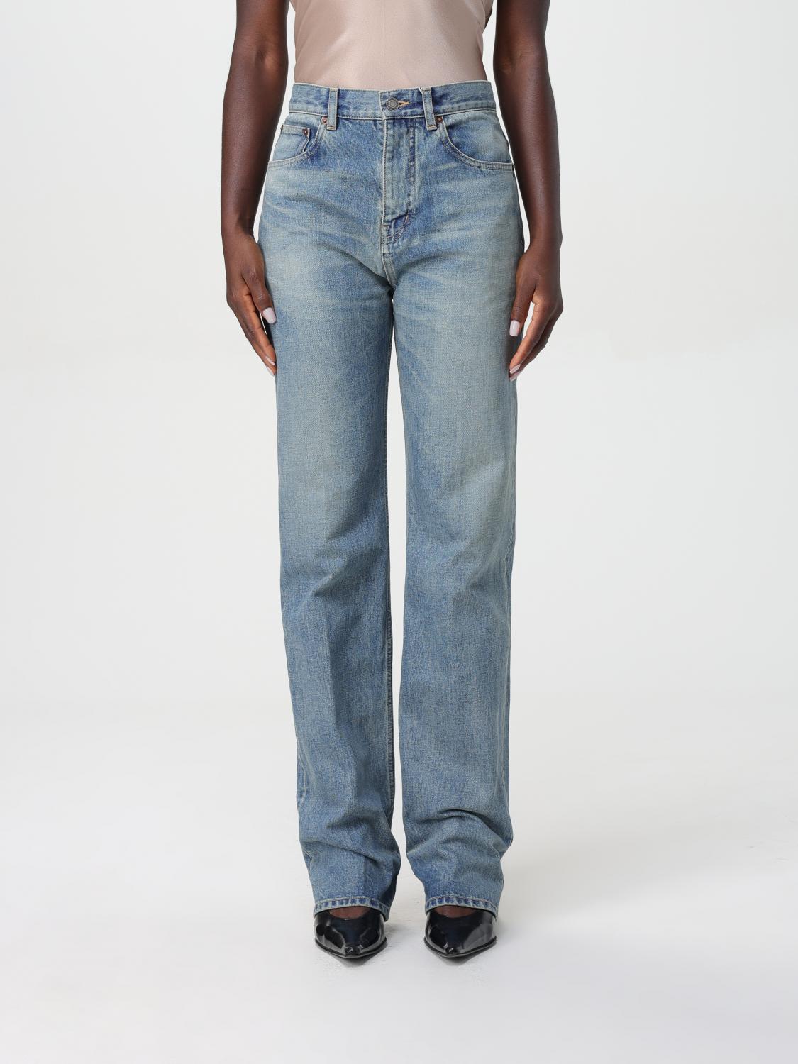 Shop Saint Laurent Jeans  Woman Color Denim