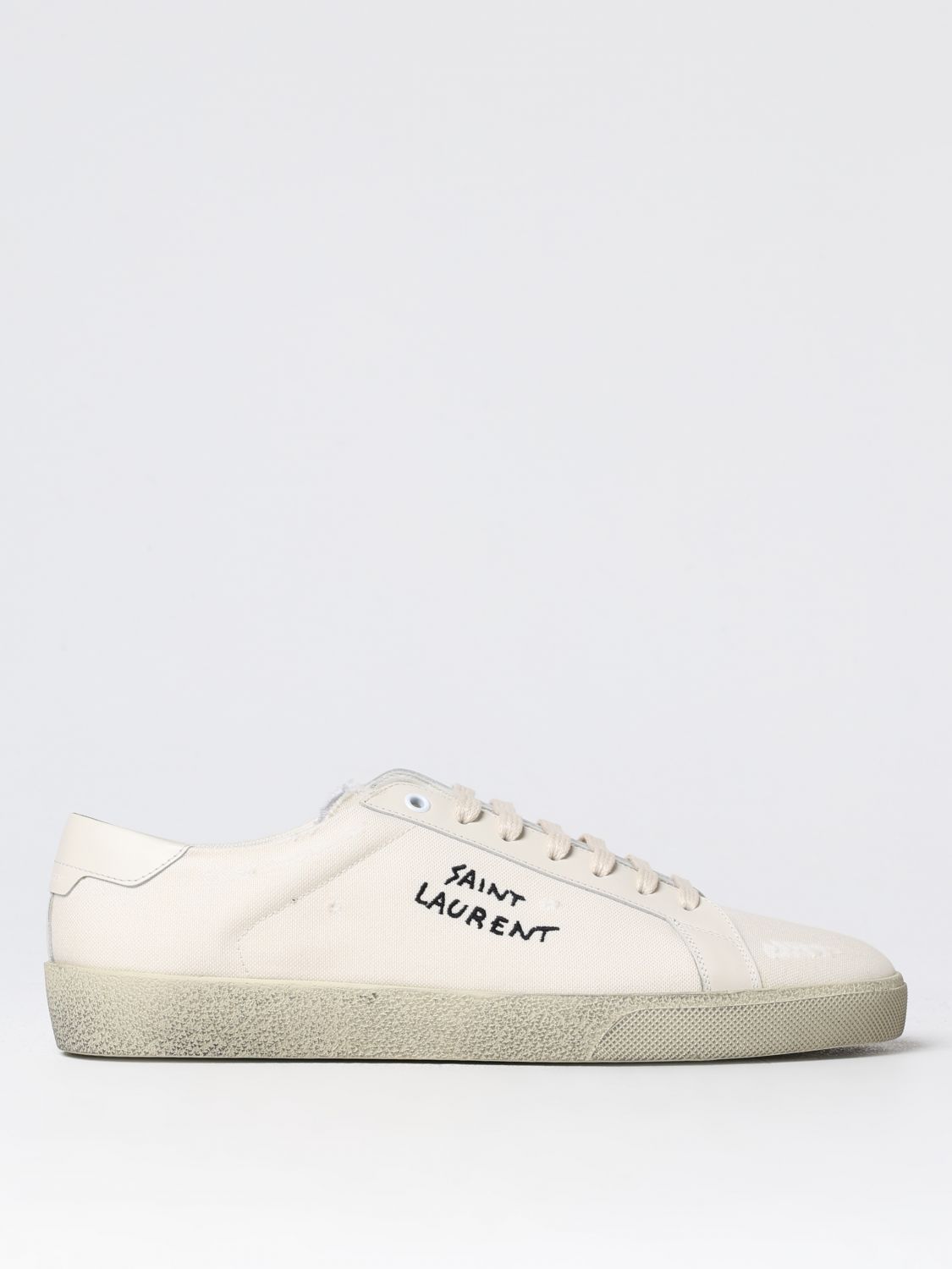 Shop Saint Laurent Sneakers  Men Color White In Weiss