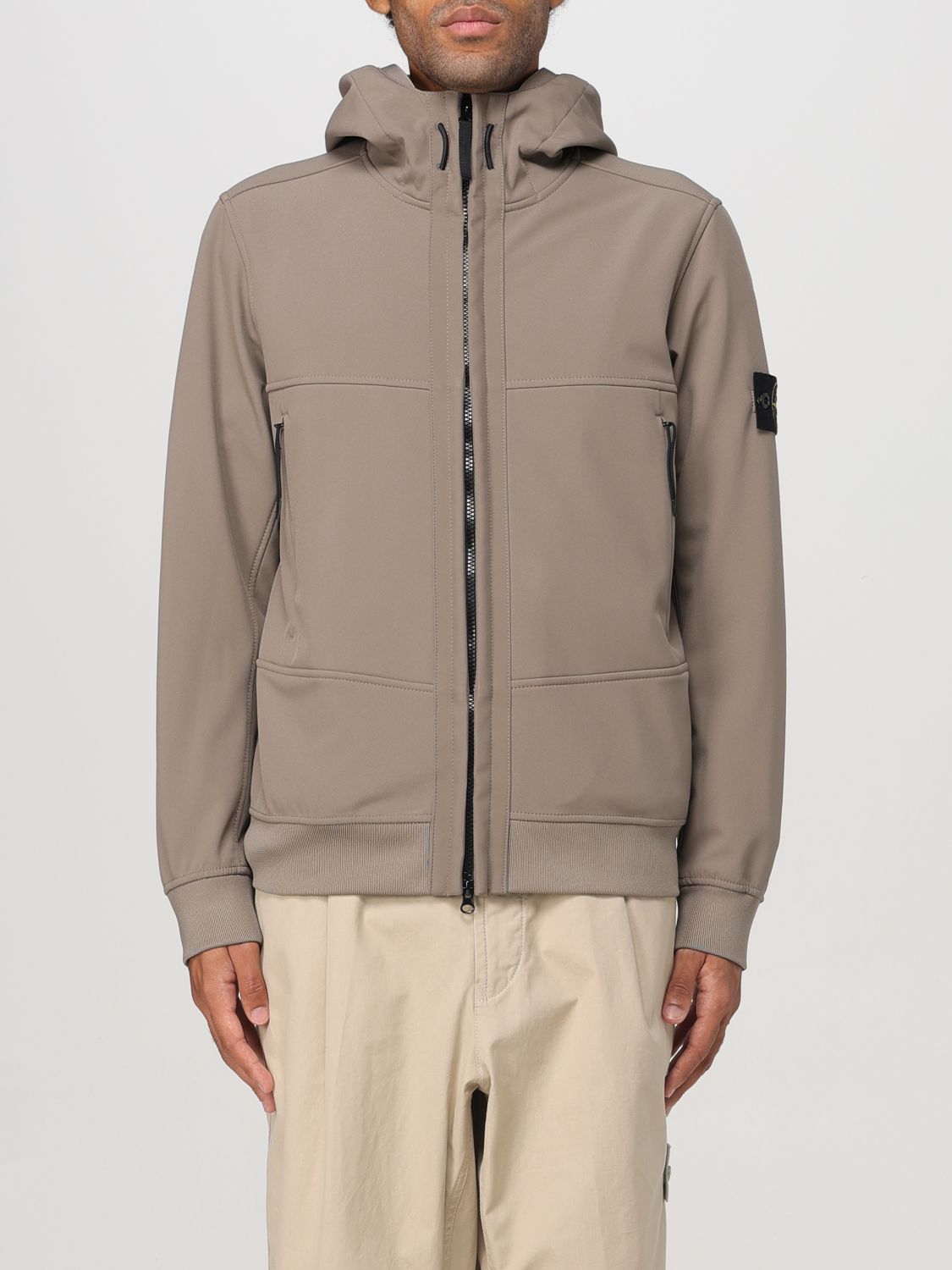 Shop Stone Island Jacket  Men Color Brown In Braun