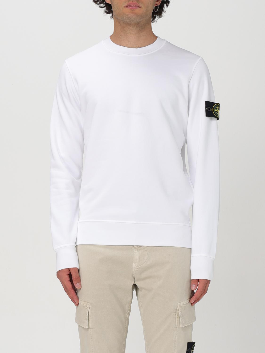 Shop Stone Island Sweatshirt  Men Color White