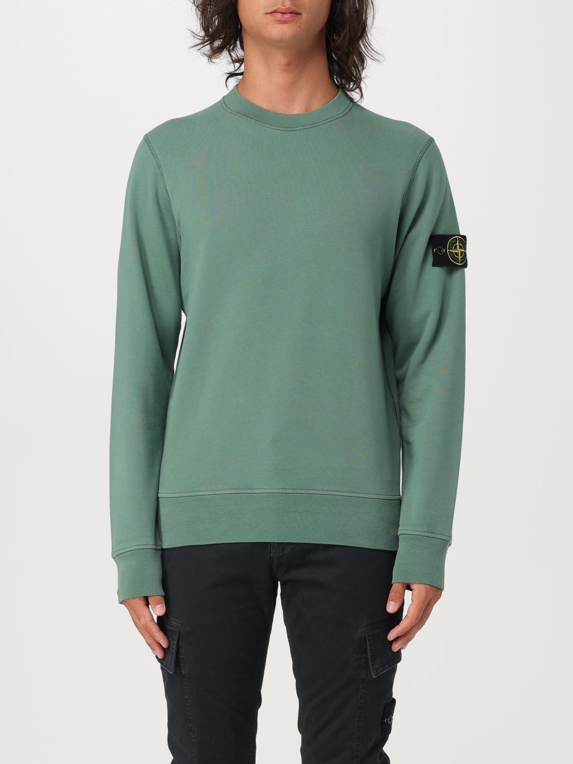 Shop Stone Island Sweatshirt  Men Color Green In Grün