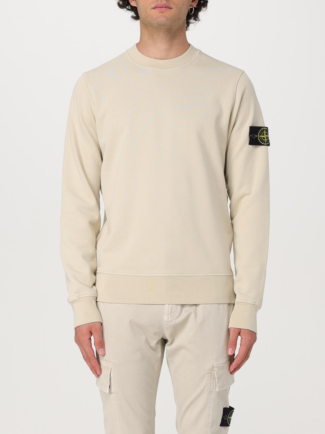 Shop Stone Island Sweatshirt  Men Color Yellow Cream