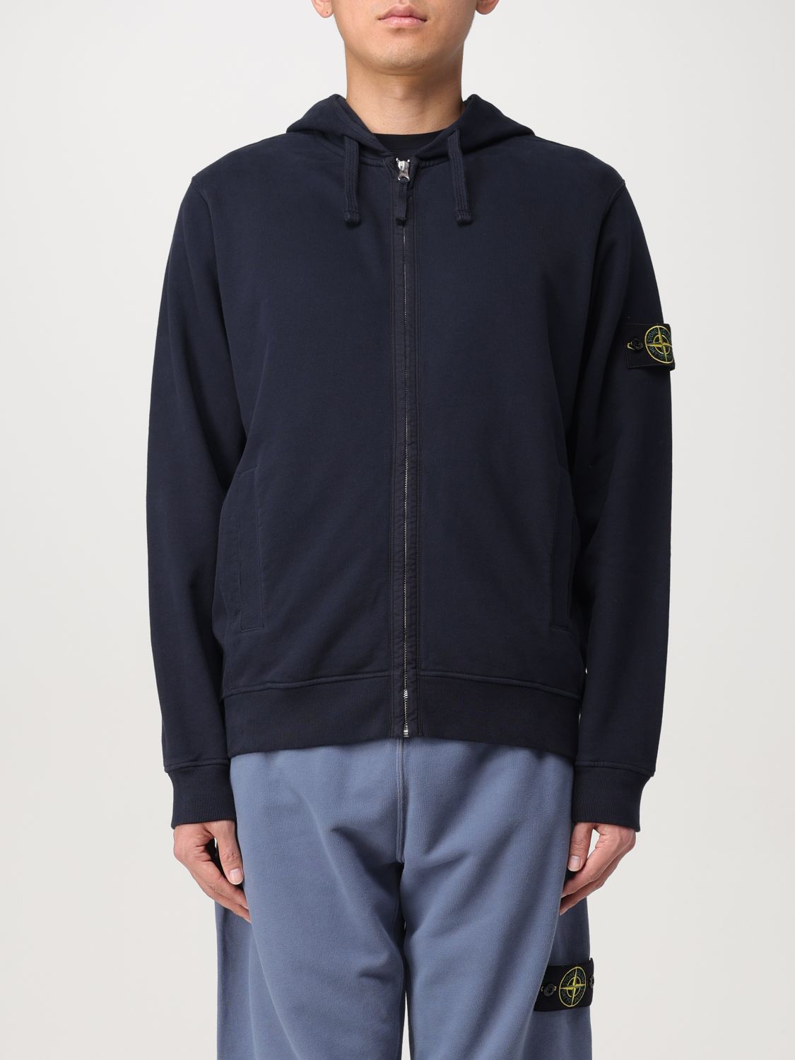 Shop Stone Island Sweatshirt  Men Color Blue In Blau