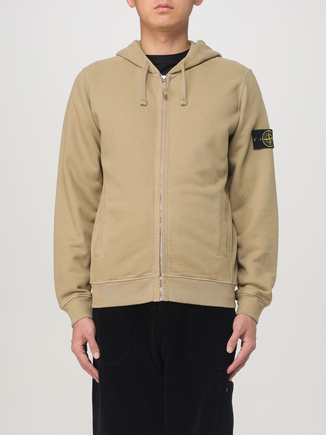 Shop Stone Island Sweatshirt  Men Color Beige