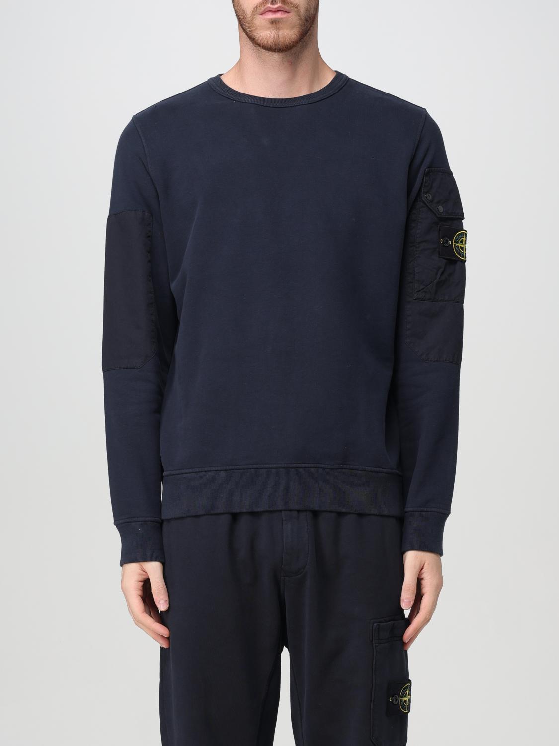 Shop Stone Island Sweatshirt  Men Color Blue In Blau