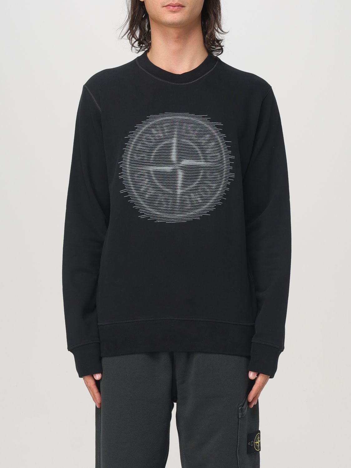 Shop Stone Island Sweatshirt  Men Color Black In Schwarz