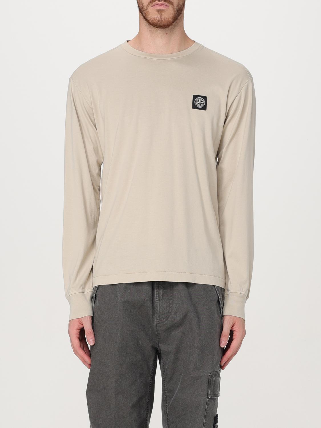 Shop Stone Island T-shirt  Men Color Beige