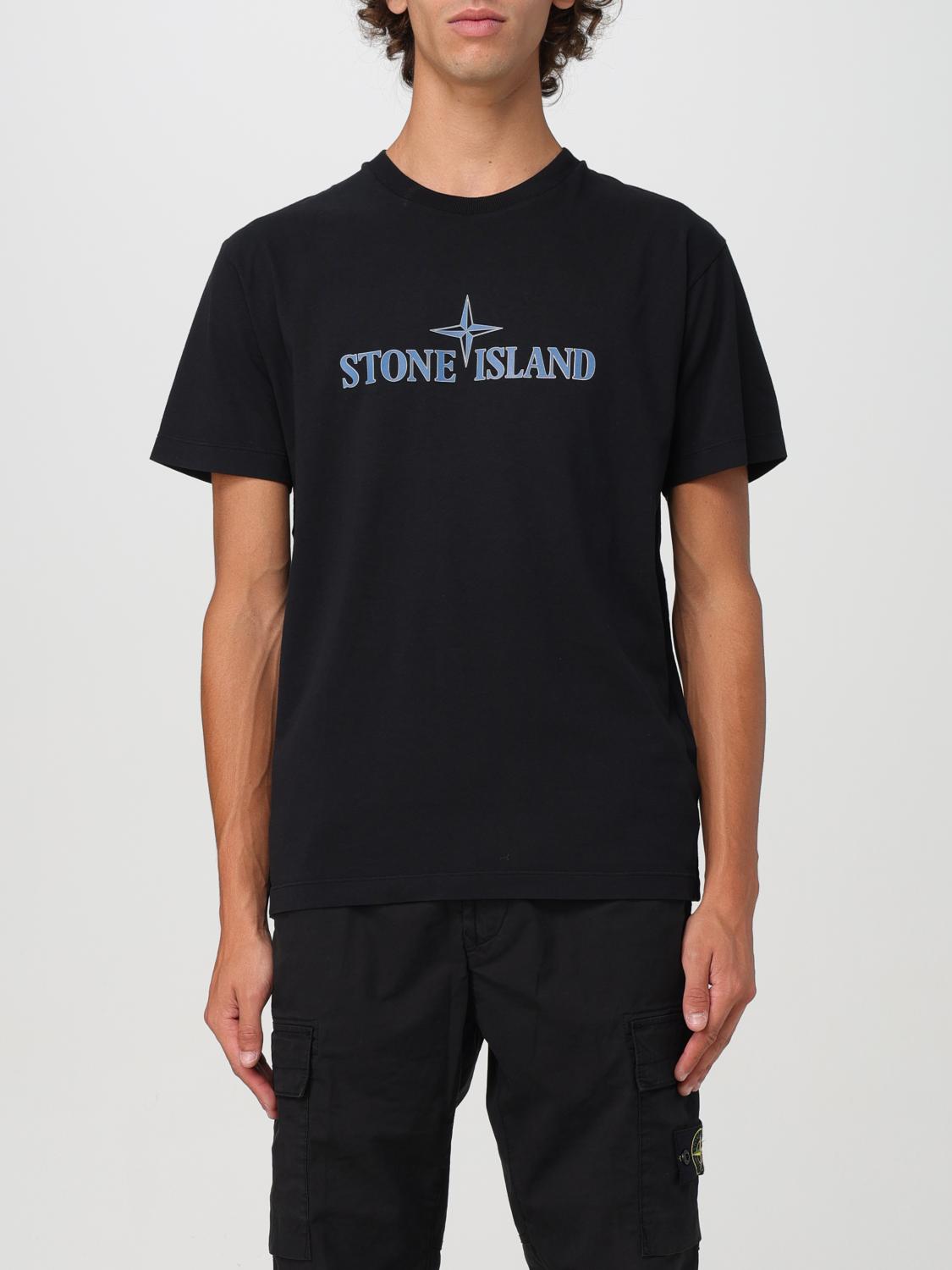 Shop Stone Island T-shirt  Men Color Black In Schwarz