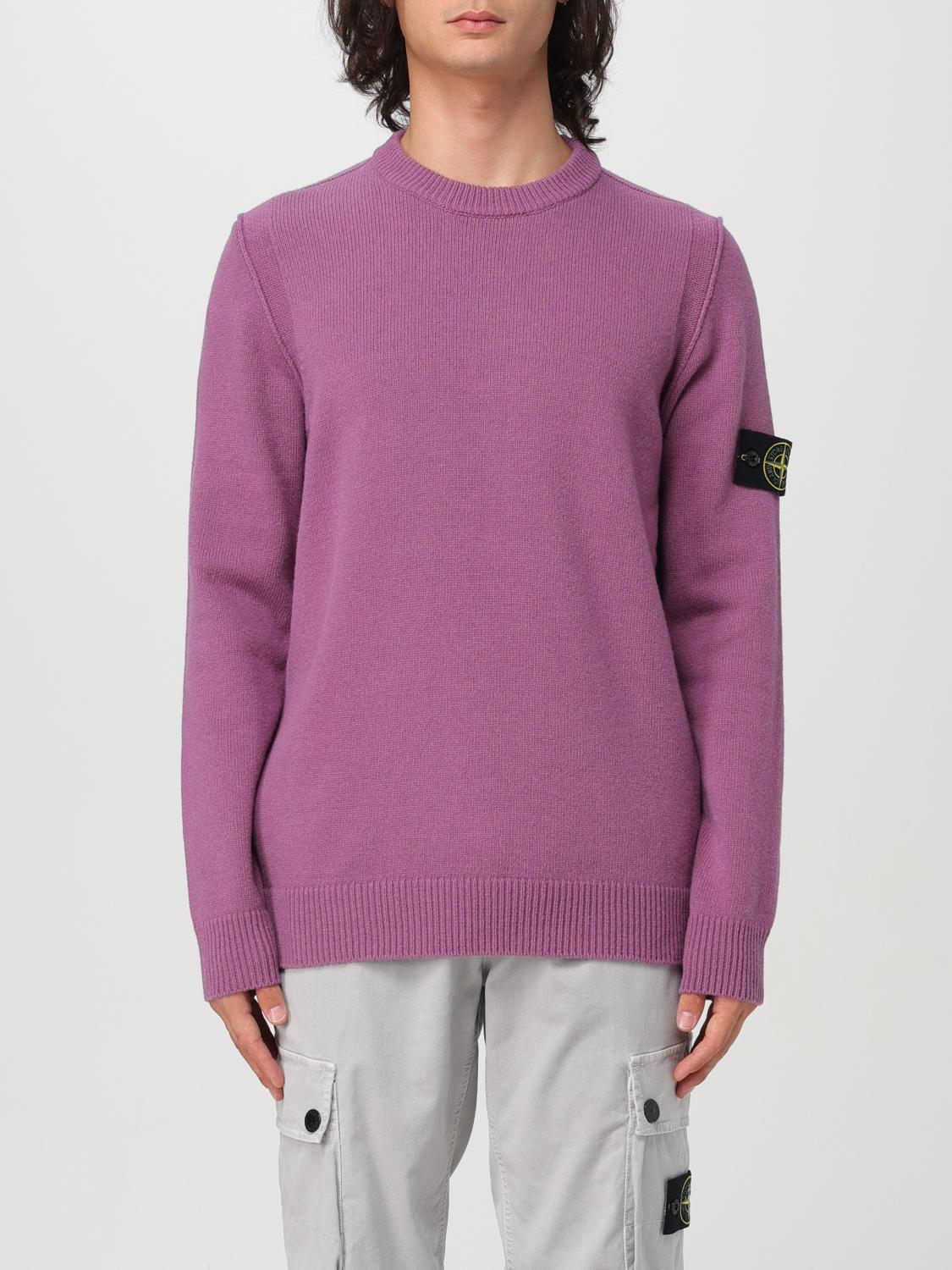 Shop Stone Island Sweater  Men Color Violet In Violett