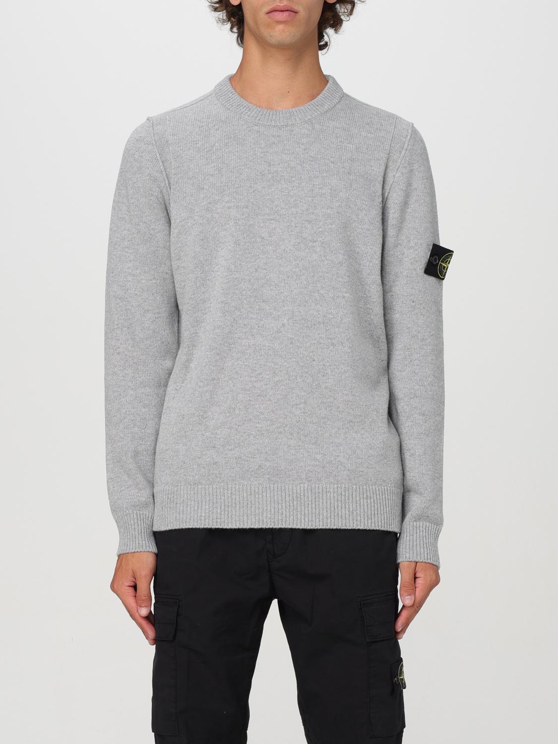 Shop Stone Island Sweater  Men Color Grey In Grau