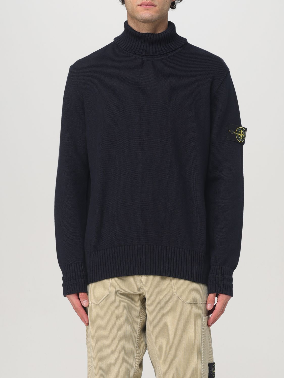 Shop Stone Island Sweater  Men Color Blue In Blau