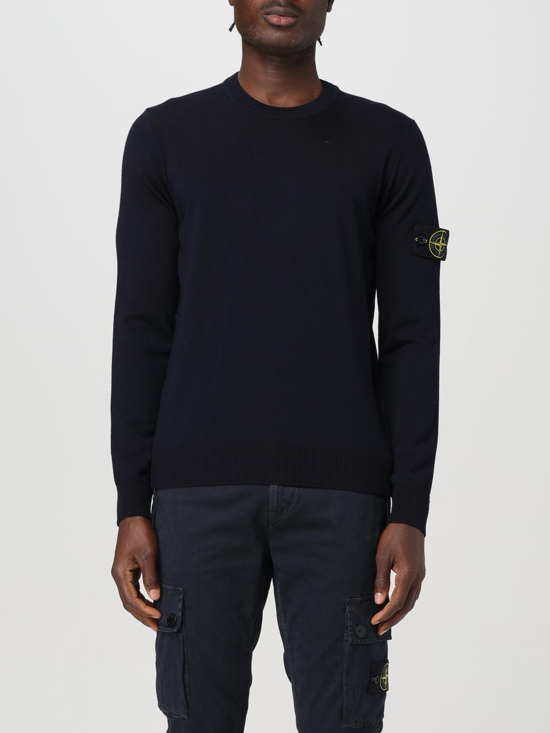 Shop Stone Island Sweater  Men Color Blue In Blau