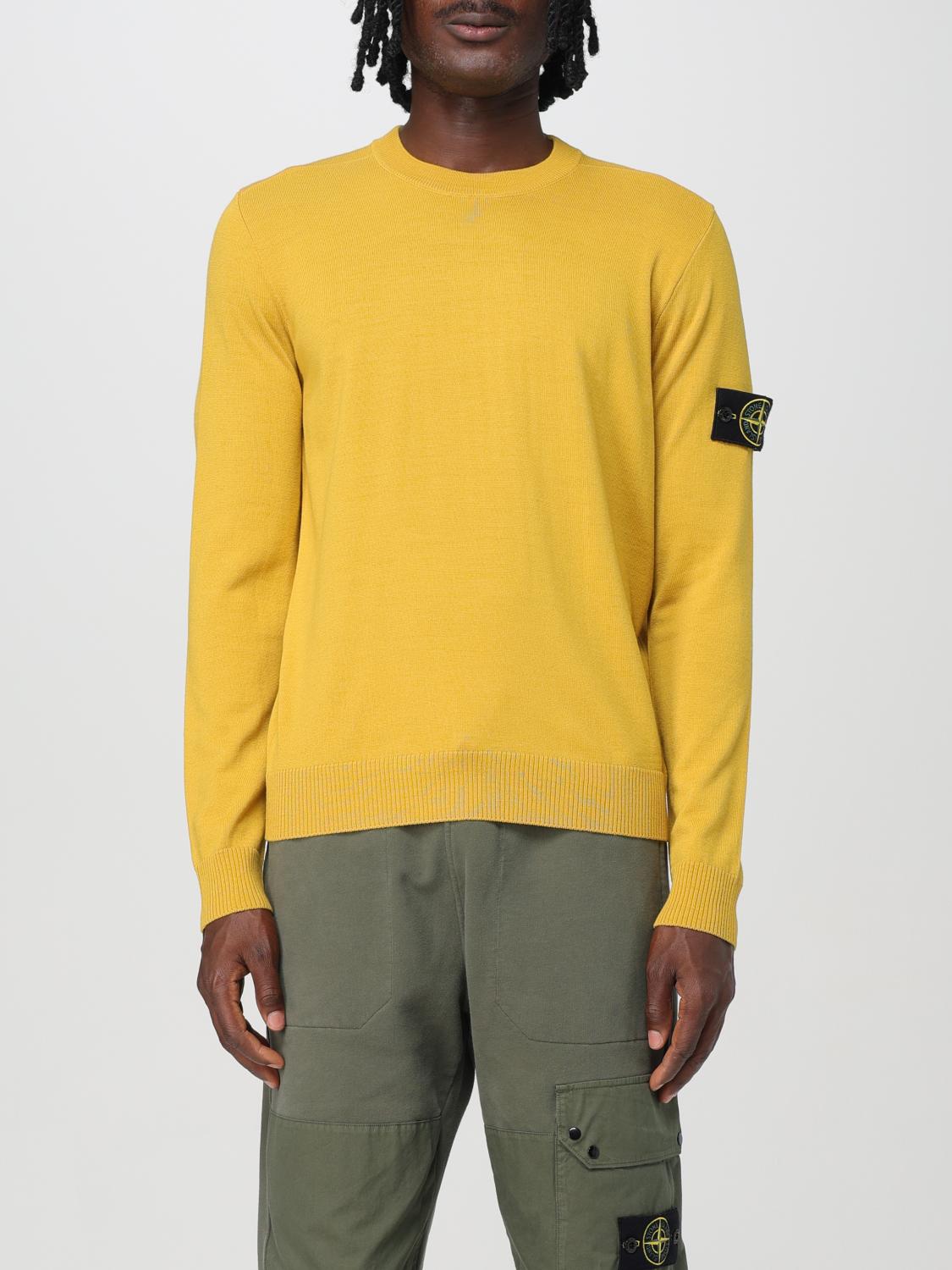 Shop Stone Island Sweater  Men Color Ocher In Ocker