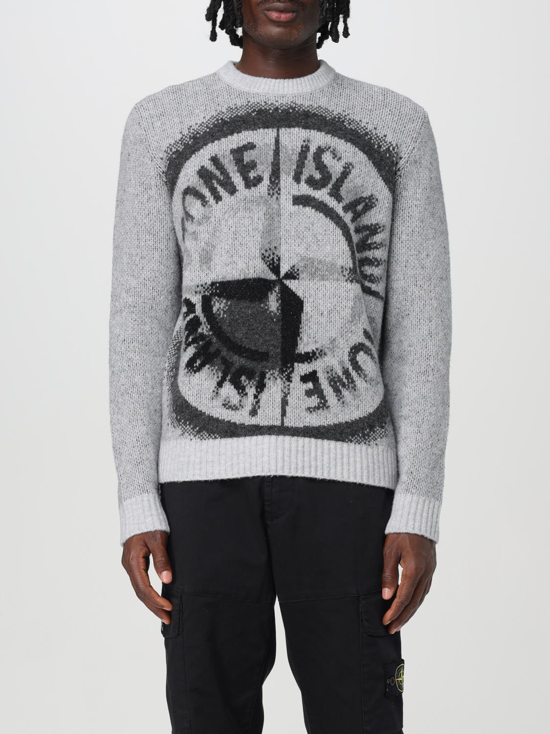 Shop Stone Island Sweater  Men Color Grey In Grau