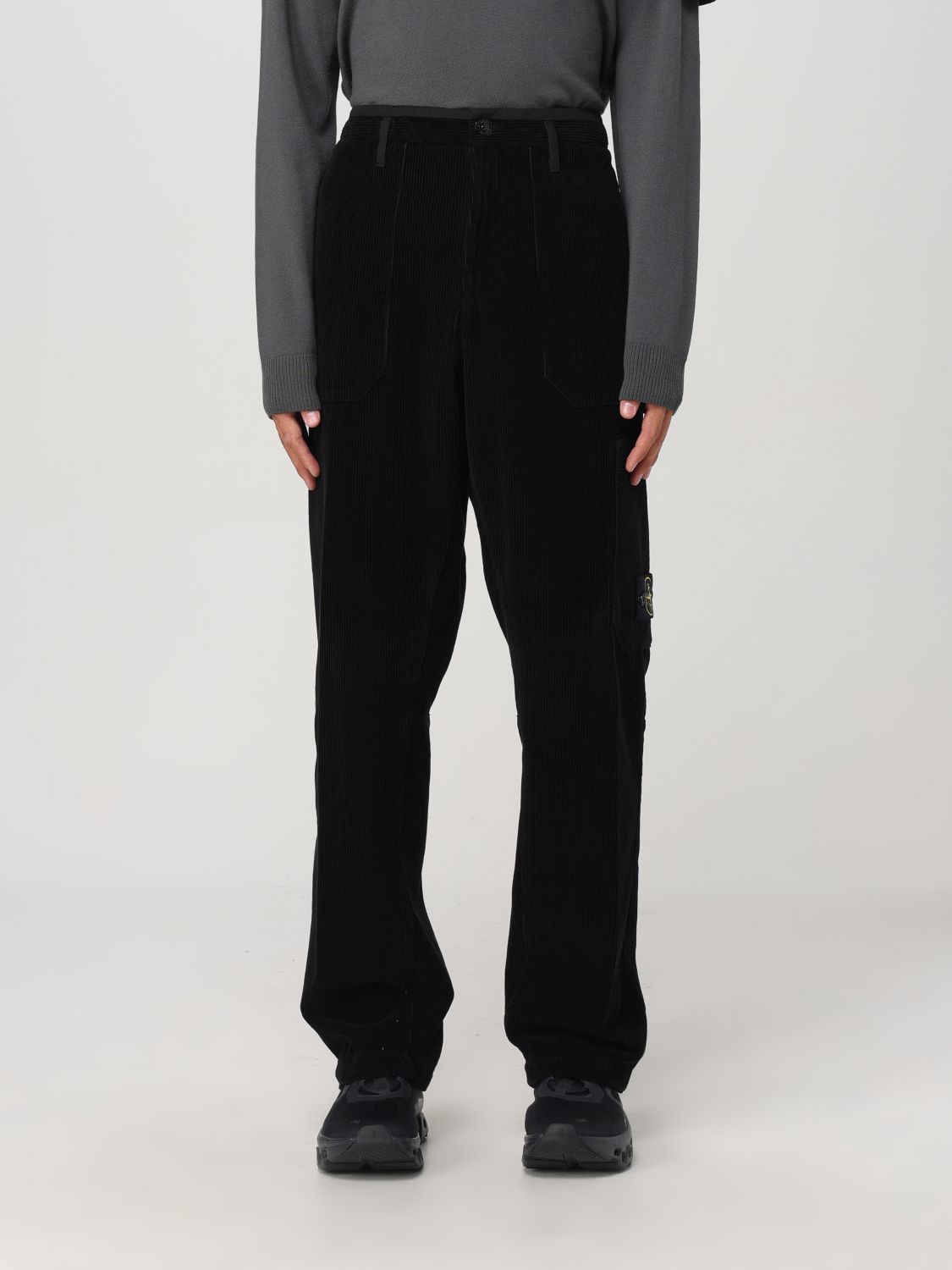 Shop Stone Island Pants  Men Color Black In Schwarz