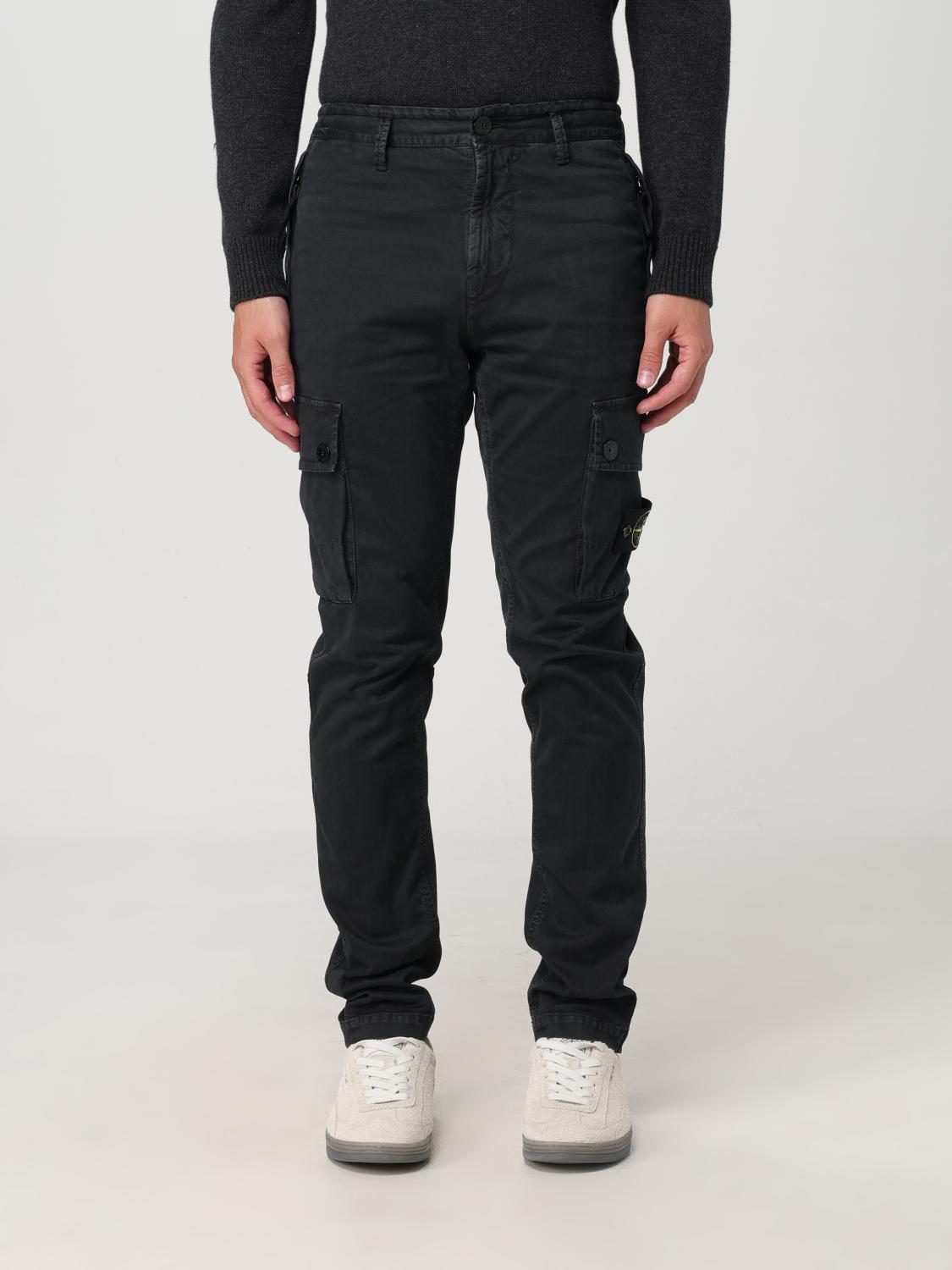 Shop Stone Island Pants  Men Color Black In Schwarz