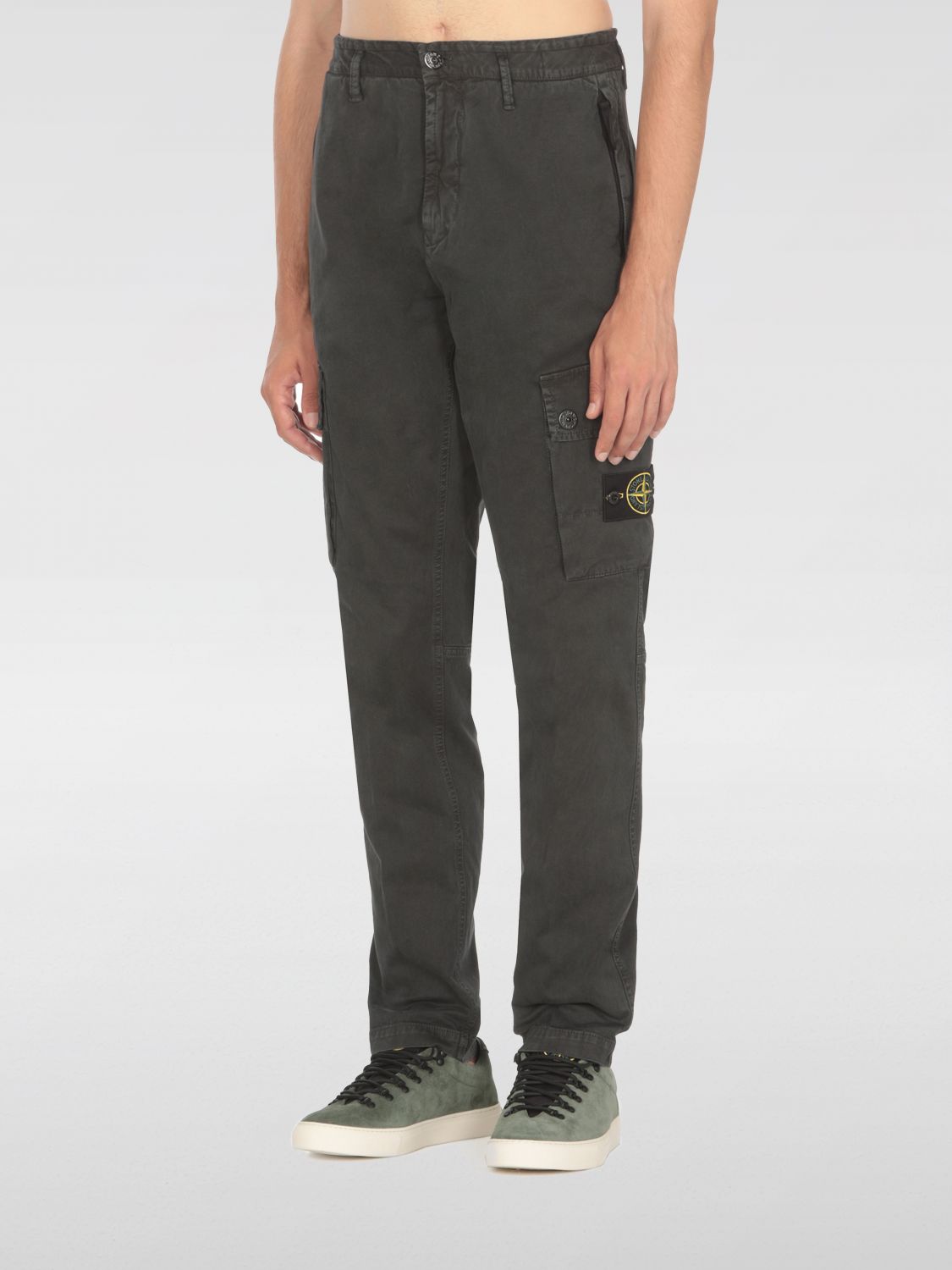 Shop Stone Island Pants  Men Color Grey 1 In Grau 1