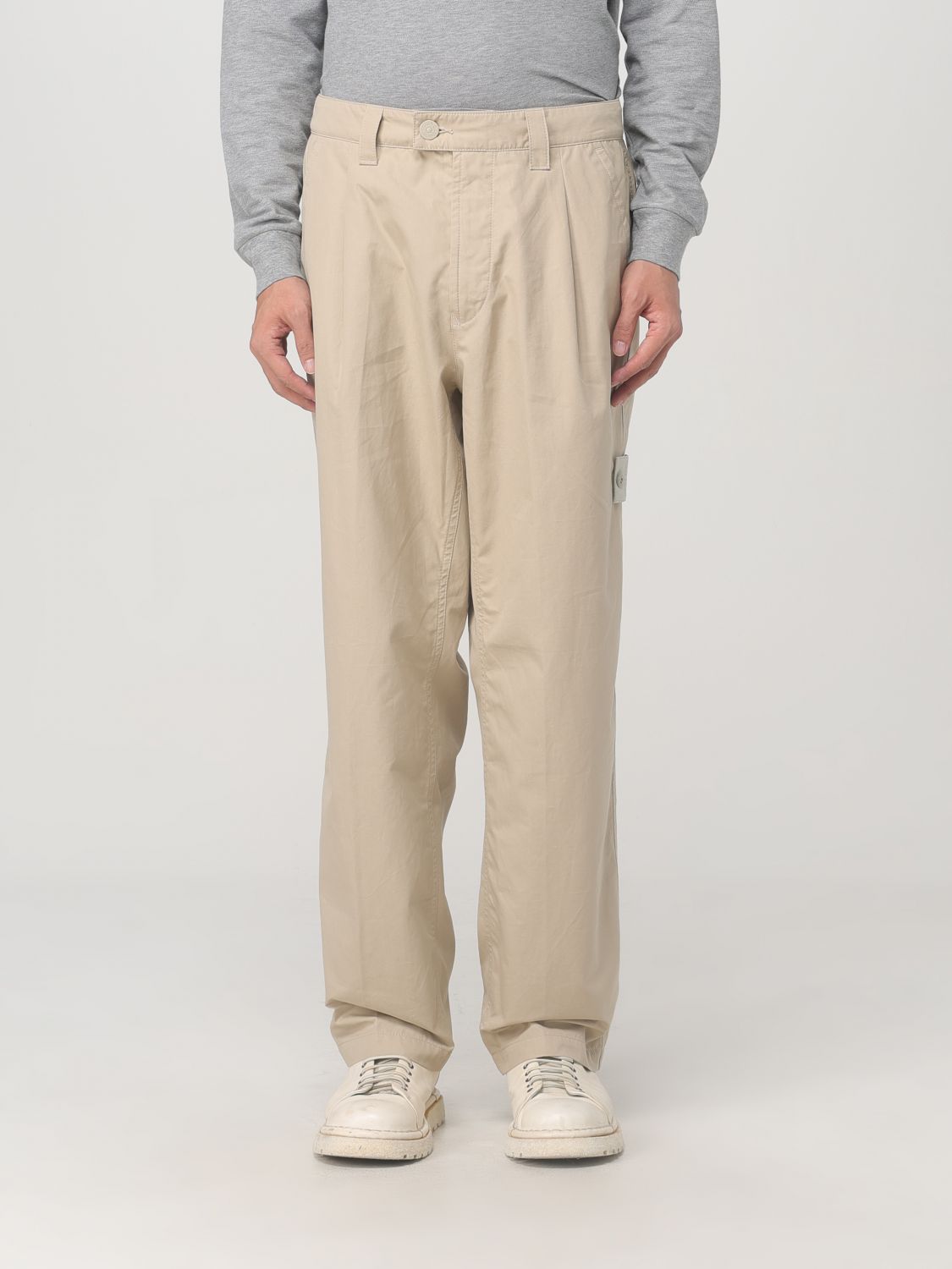 Shop Stone Island Pants  Men Color Beige