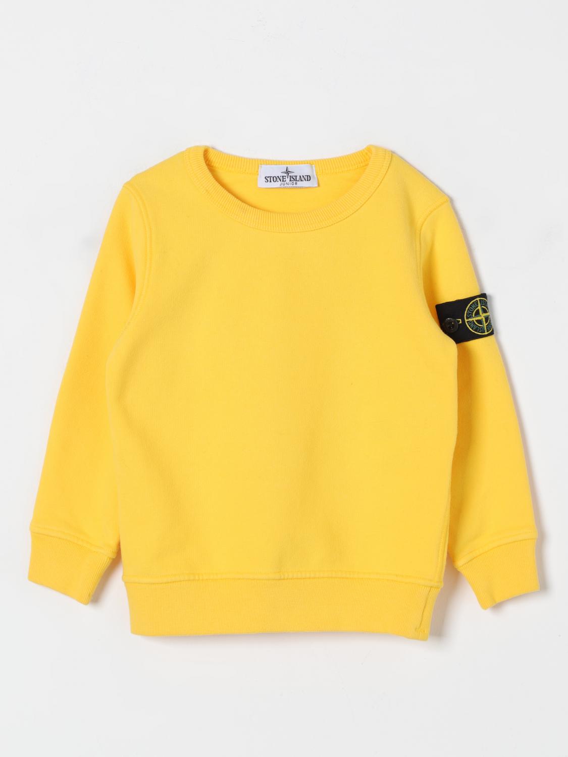 Shop Stone Island Junior Sweater  Kids Color Yellow In 黄色