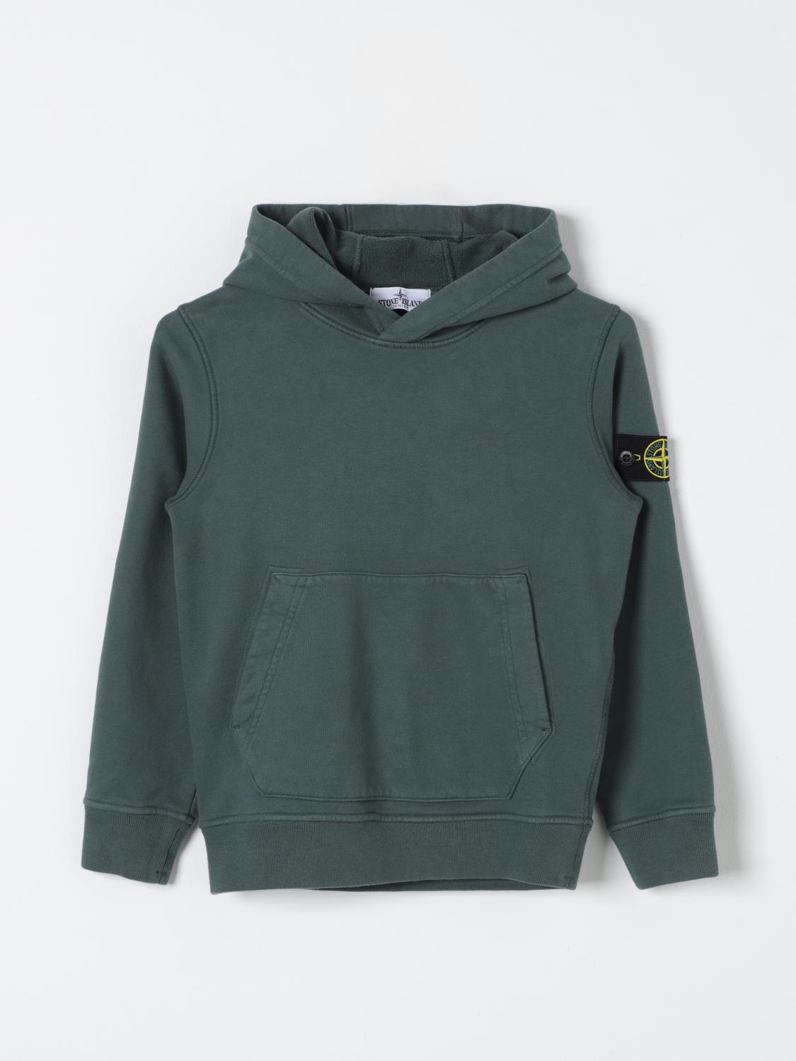 Shop Stone Island Junior Sweater  Kids Color Green In Grün