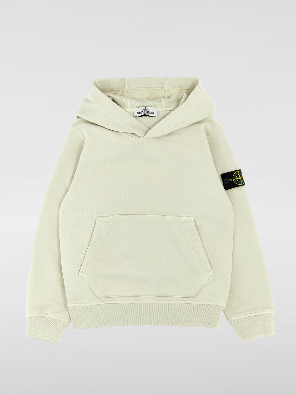 Stone Island Compass Badge Hoodie In Beige