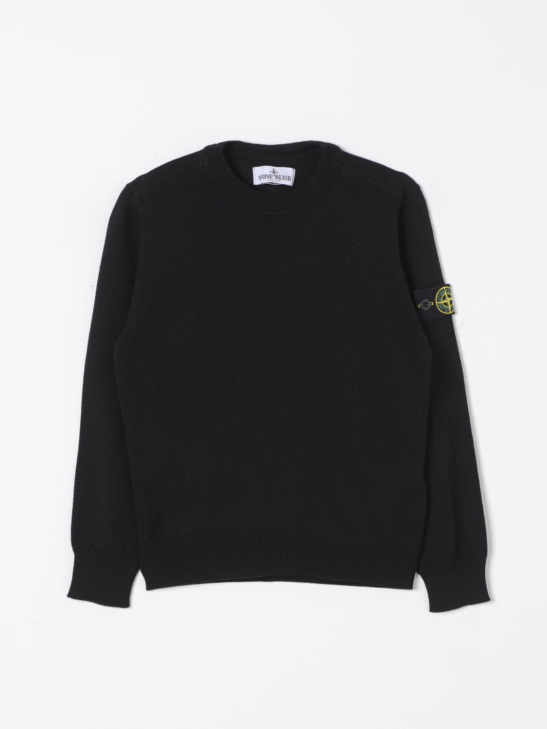 Shop Stone Island Junior Sweater  Kids Color Black In Schwarz