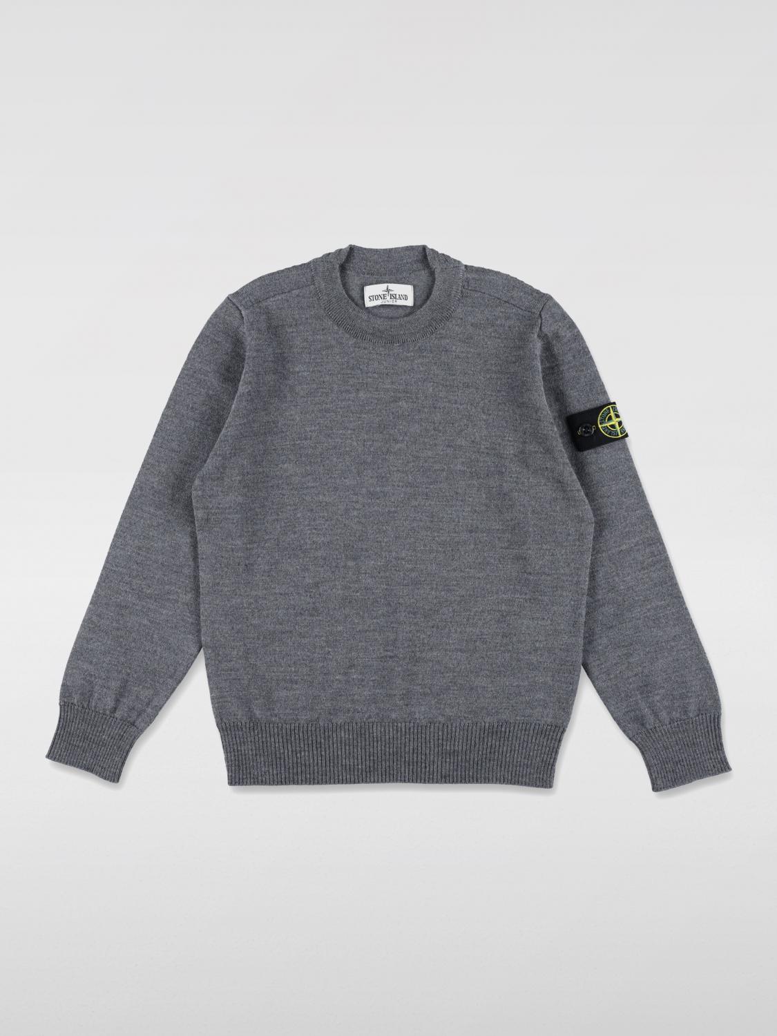 Shop Stone Island Junior Sweater  Kids Color Grey In Grau