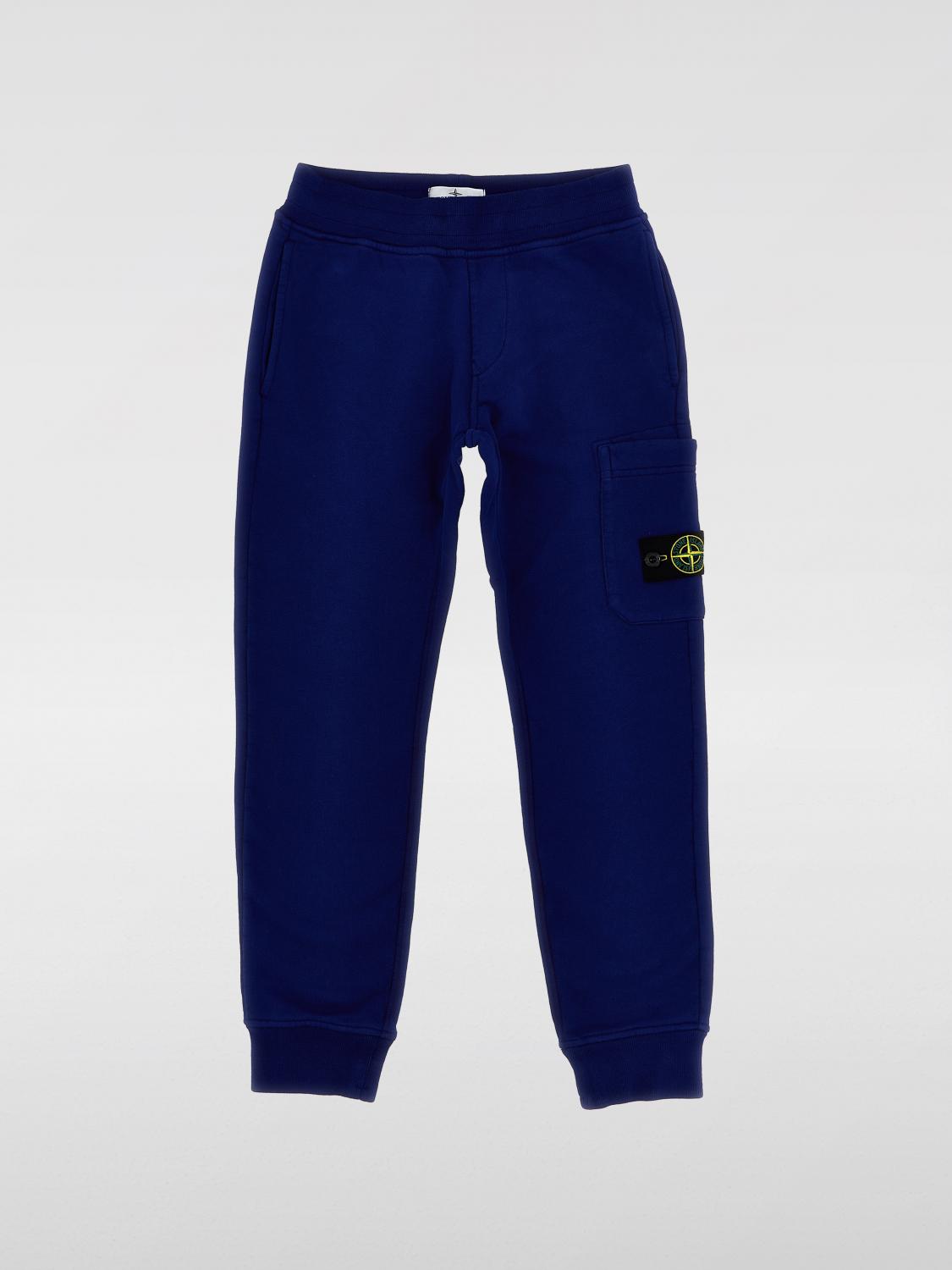 Stone Island Logo Patch Joggers In Navy