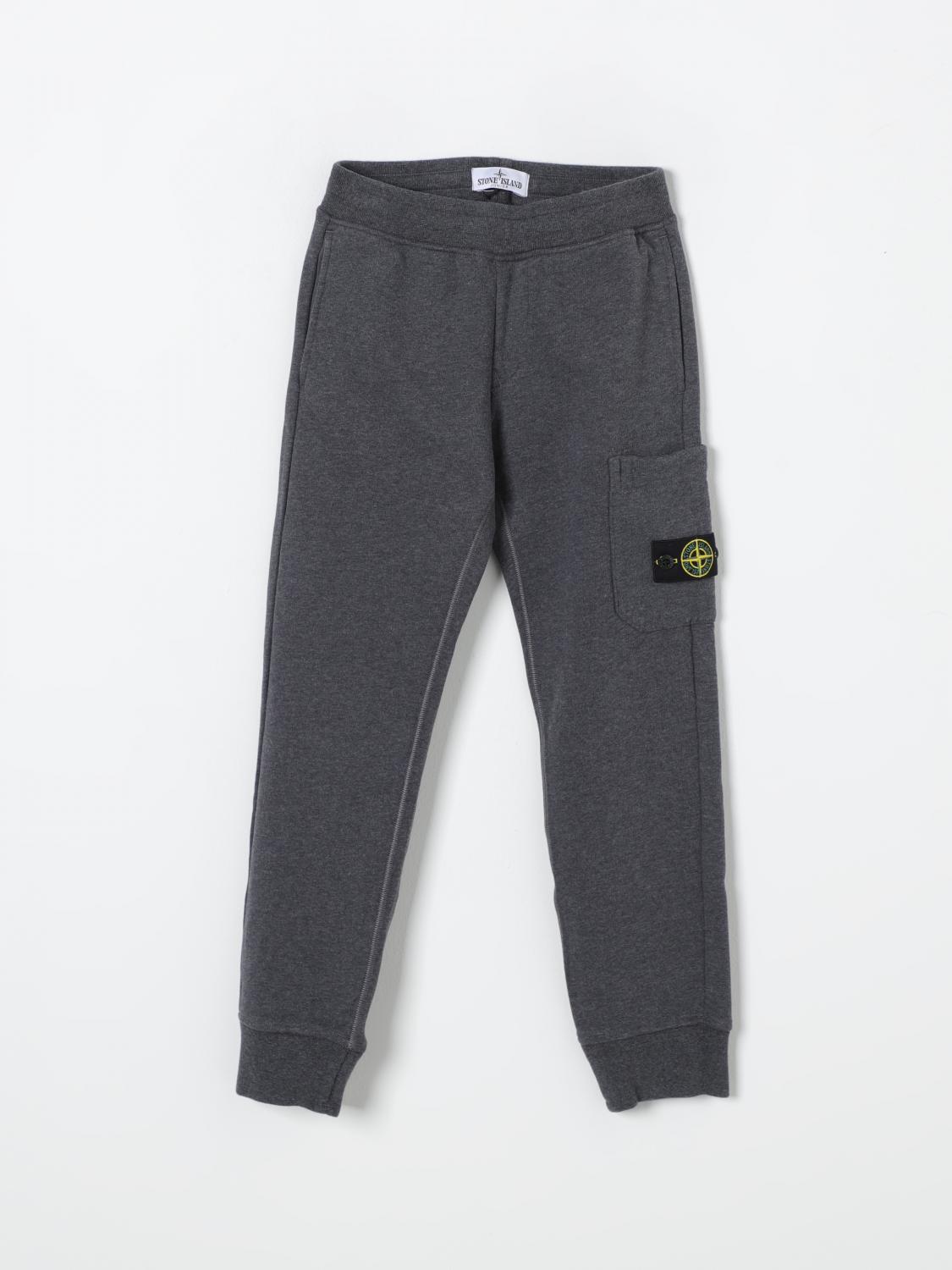 Shop Stone Island Junior Pants  Kids Color Grey 2 In Grau 2