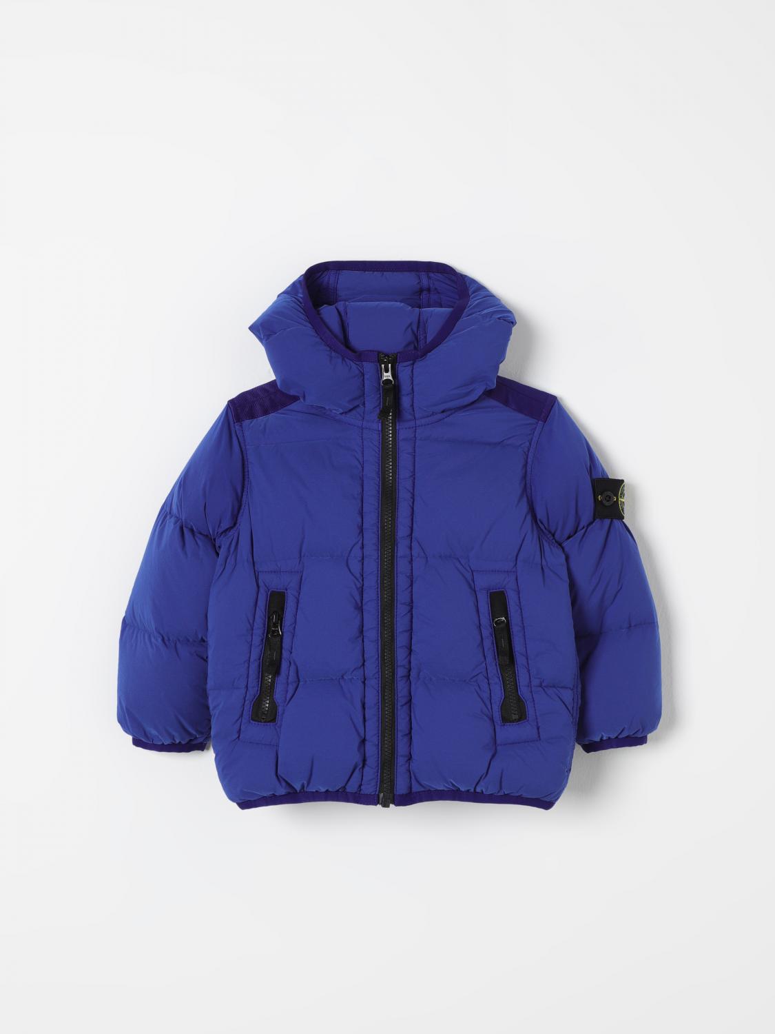 Shop Stone Island Junior Jacket  Kids Color Royal Blue