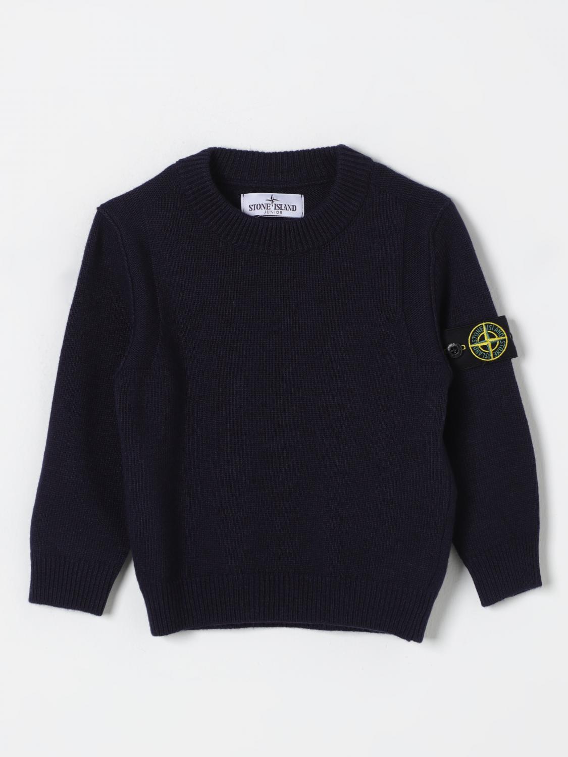 STONE ISLAND JUNIOR SWEATER STONE ISLAND JUNIOR KIDS COLOR BLUE 417196009