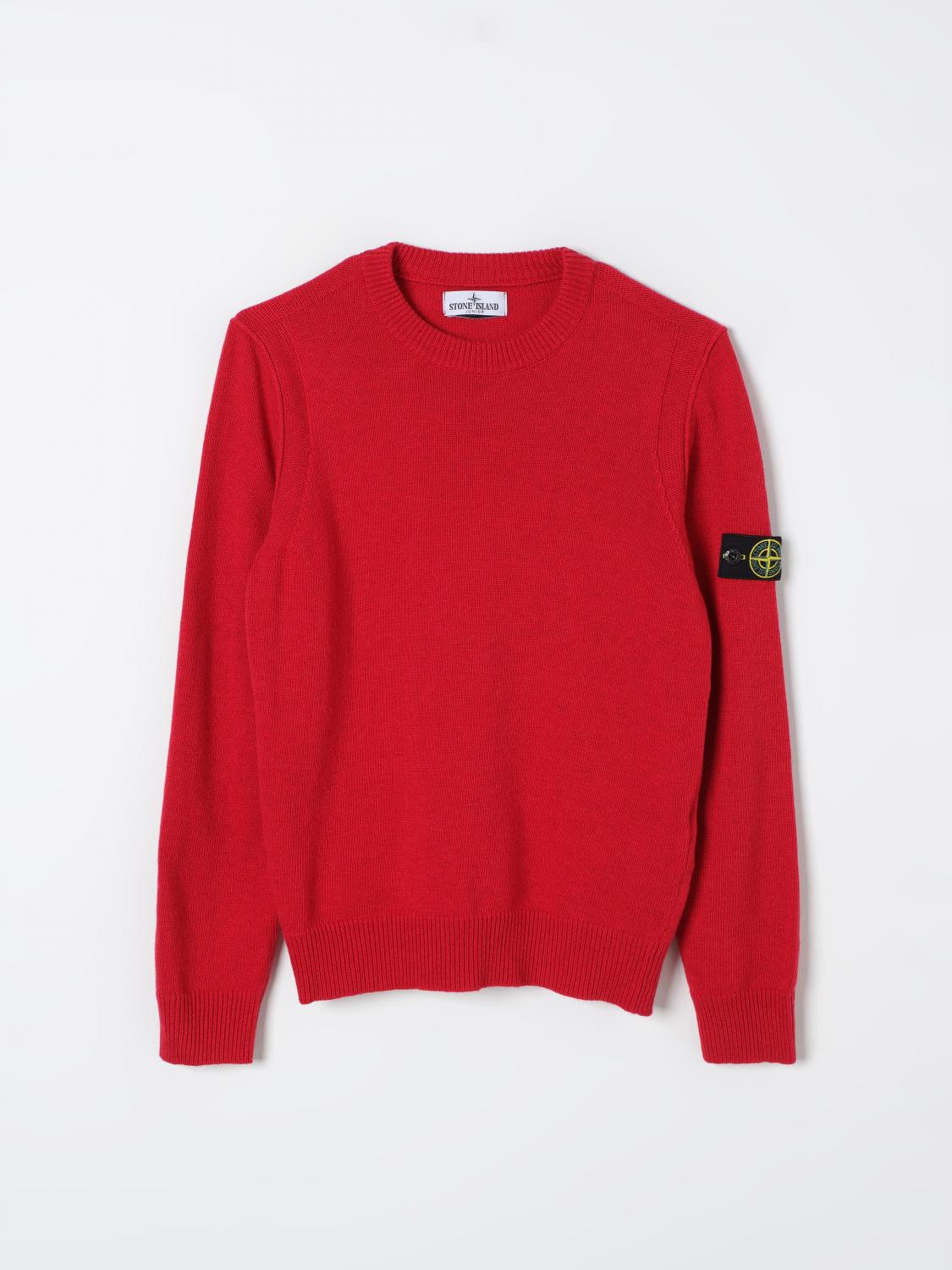 Stone Island Pullover Junior Kinder Farbe Rot In Rot