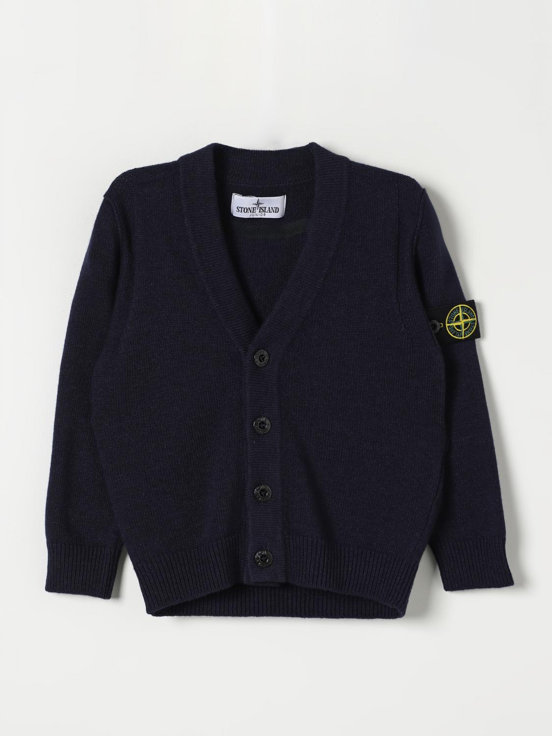 Shop Stone Island Junior Sweater  Kids Color Blue In Blau