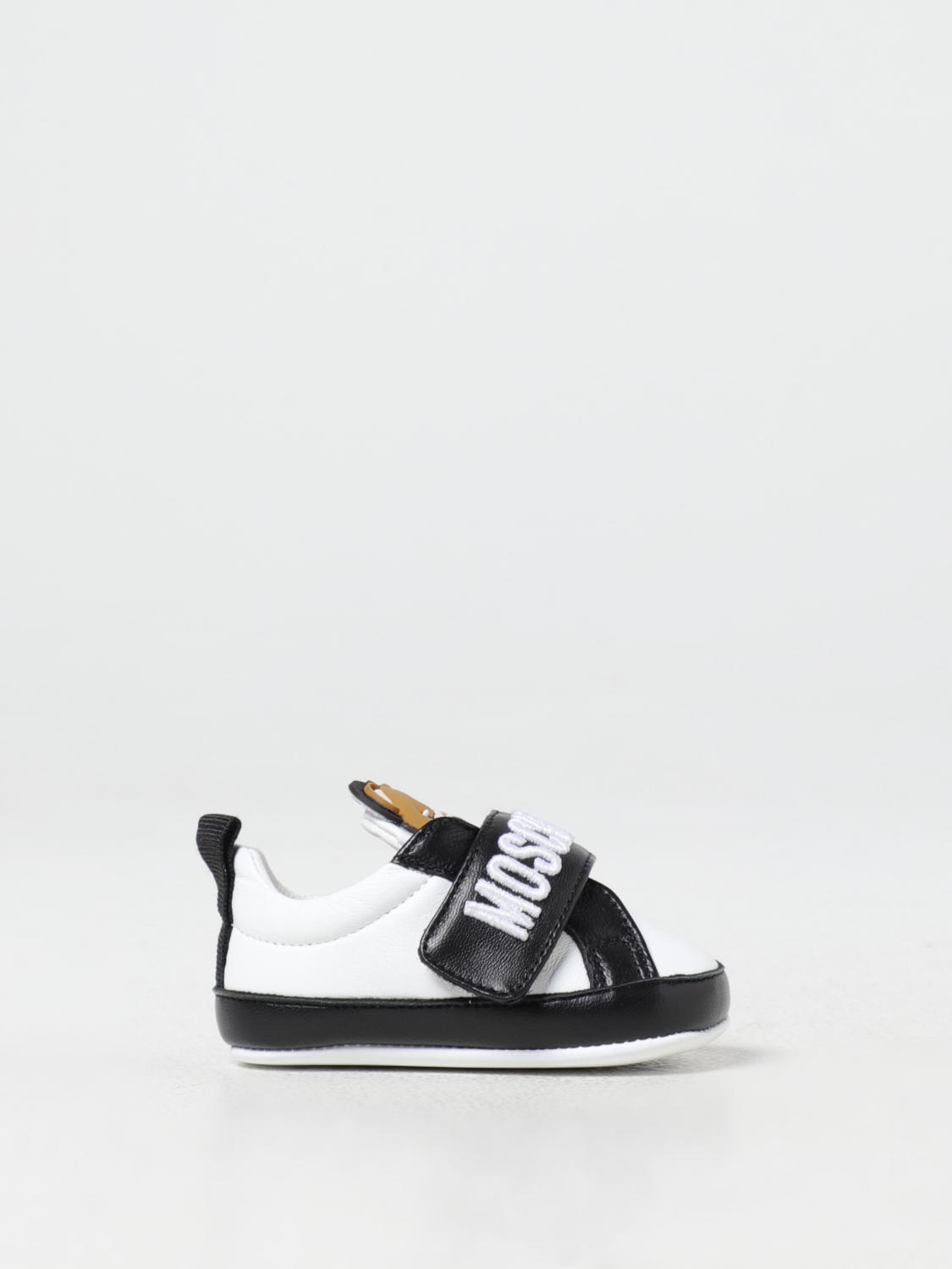 Moschino Baby Leather Teddy Strap Trainers Eu 15 Uk 00 White By Childsplay Clothing