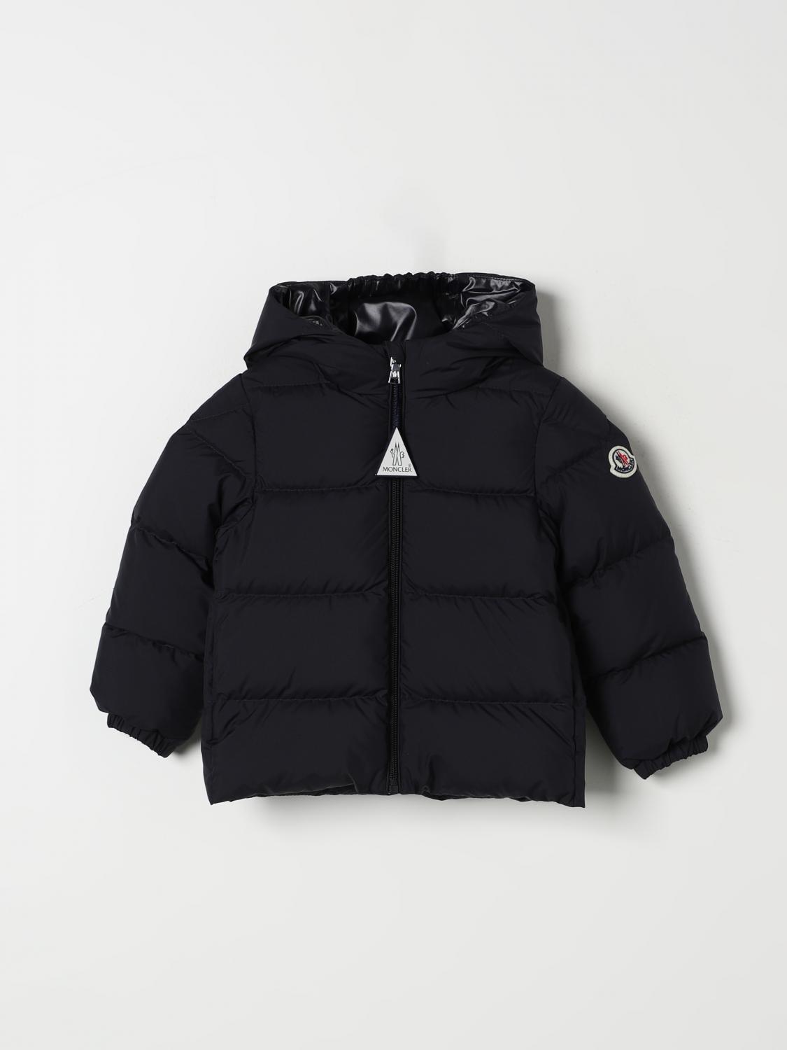 Shop Moncler Jacket  Kids Color Blue In Blau