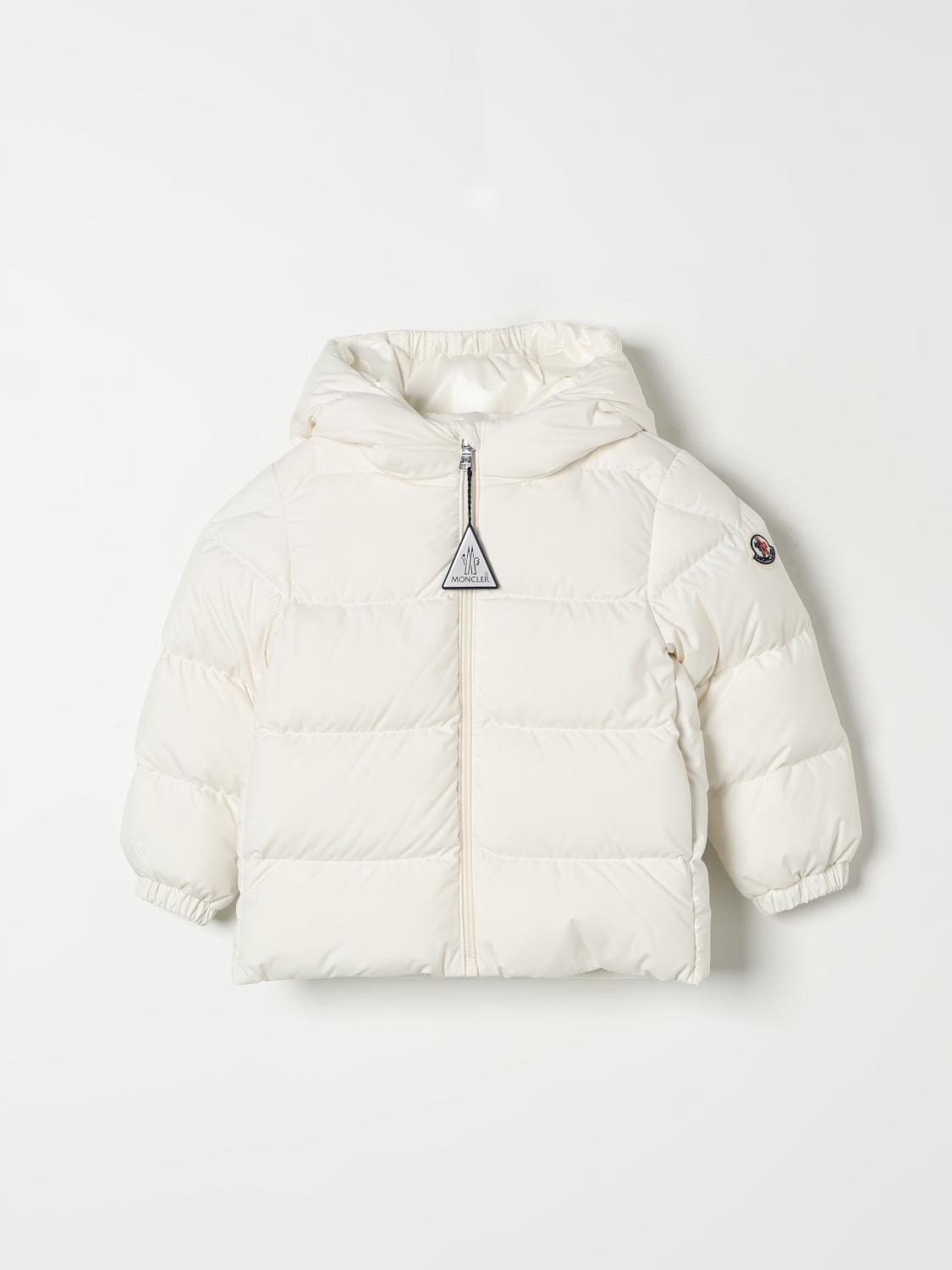 Shop Moncler Jacket  Kids Color Yellow Cream