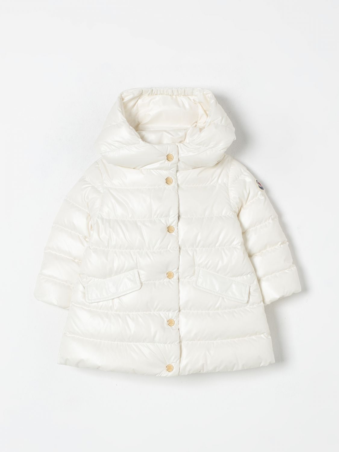 Shop Moncler Jacket  Kids Color Yellow Cream