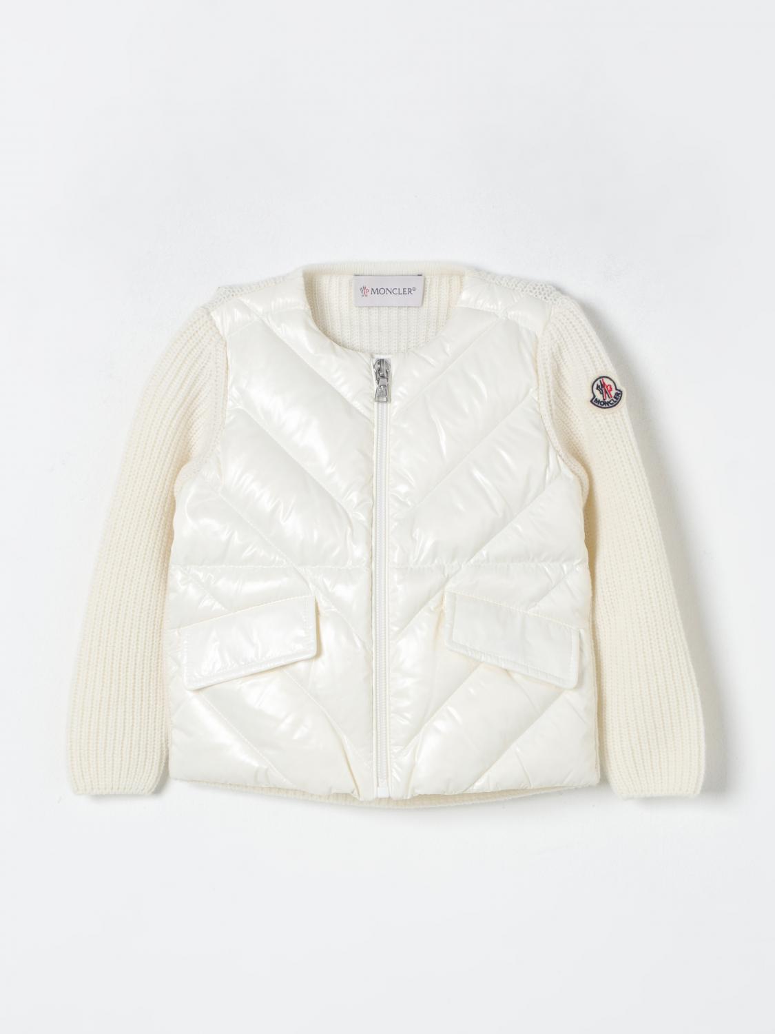 Shop Moncler Jacket  Kids Color Yellow Cream