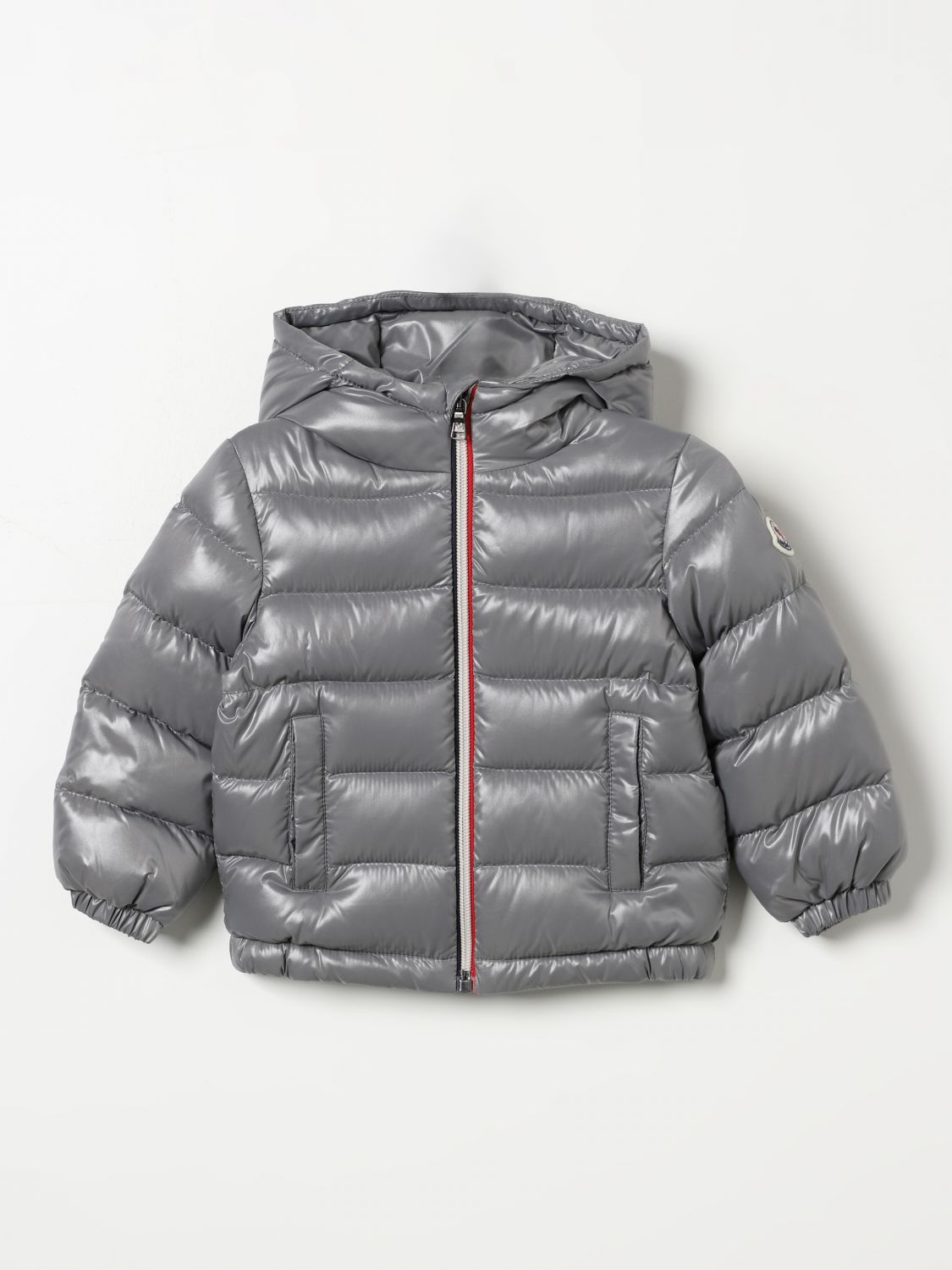 Shop Moncler Jacket  Kids Color Grey In Grau